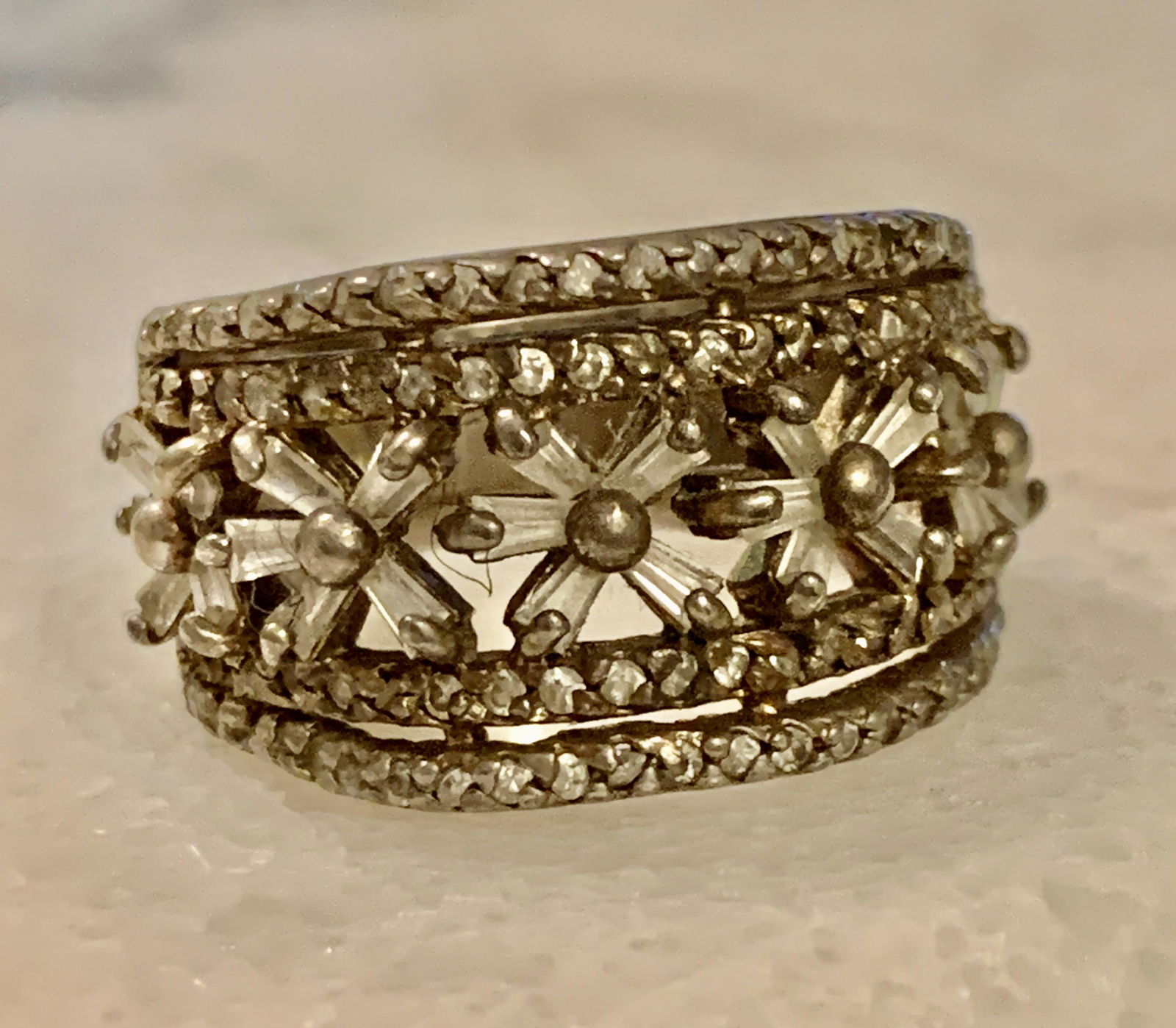 STERLING SILVER LADIES COCKTAIL RING SZ 7 (1 of 3)