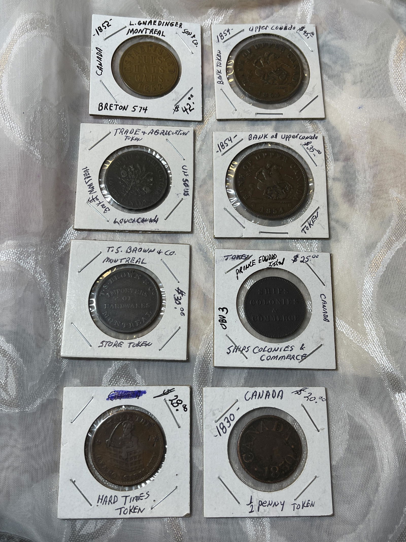 ANTIQUE LOT OF (8) CANADIAN COIN FROM 1800'S (1 of 5)