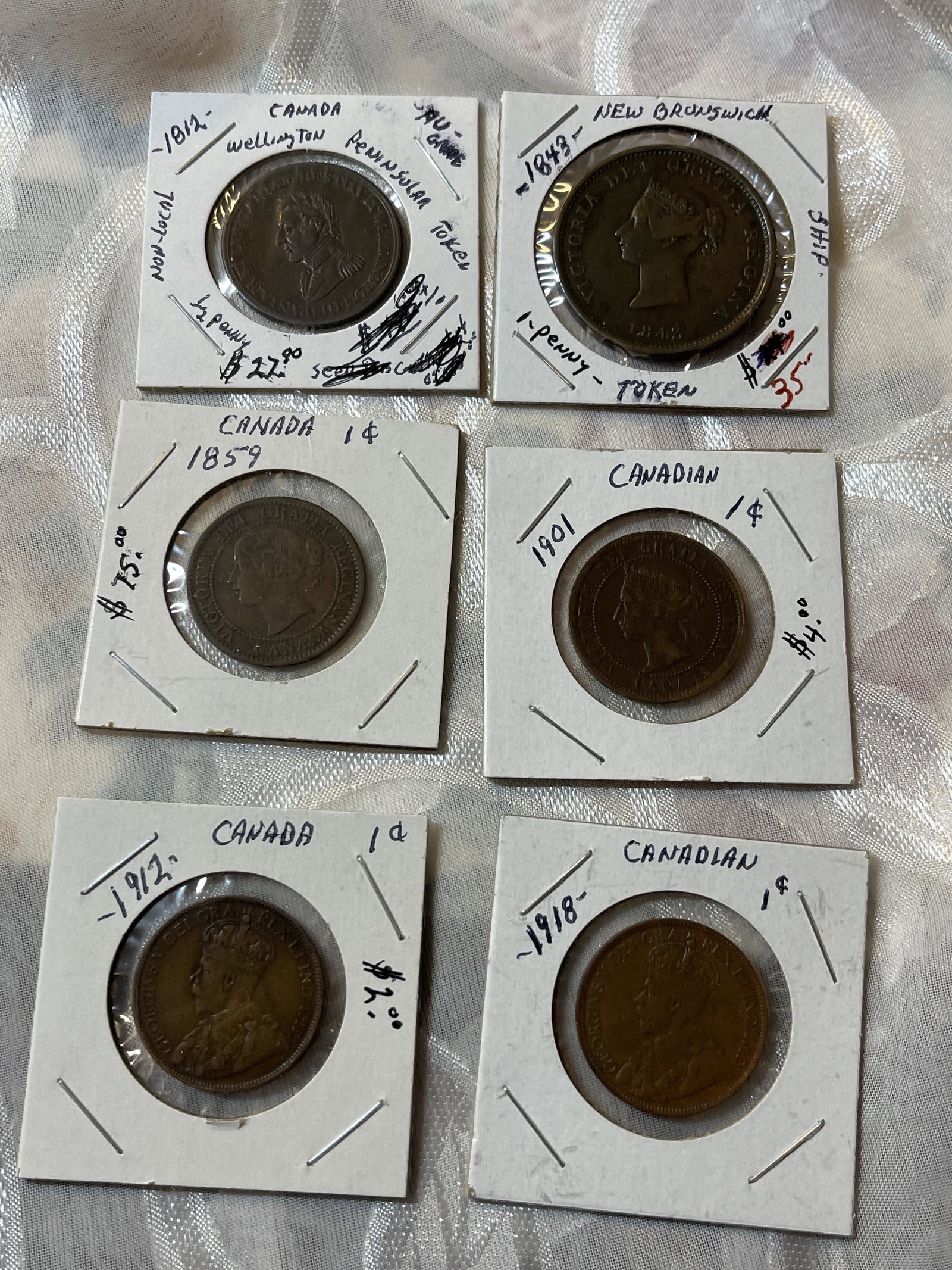 ANTIQUE LOT OF (7) 1800S & 1900S CANADIAN COINS: ANTIQUE LOT OF (7) 1800S & 1900S CANADIAN COINS. SOLD AS A LOT - ALL FOR ONE MONEY. PLEASE VIEW ALL DETAILED PICTURES. A GREAT FIND AND AN EXCELLENT ADDITION TO YOUR COLLECTION.