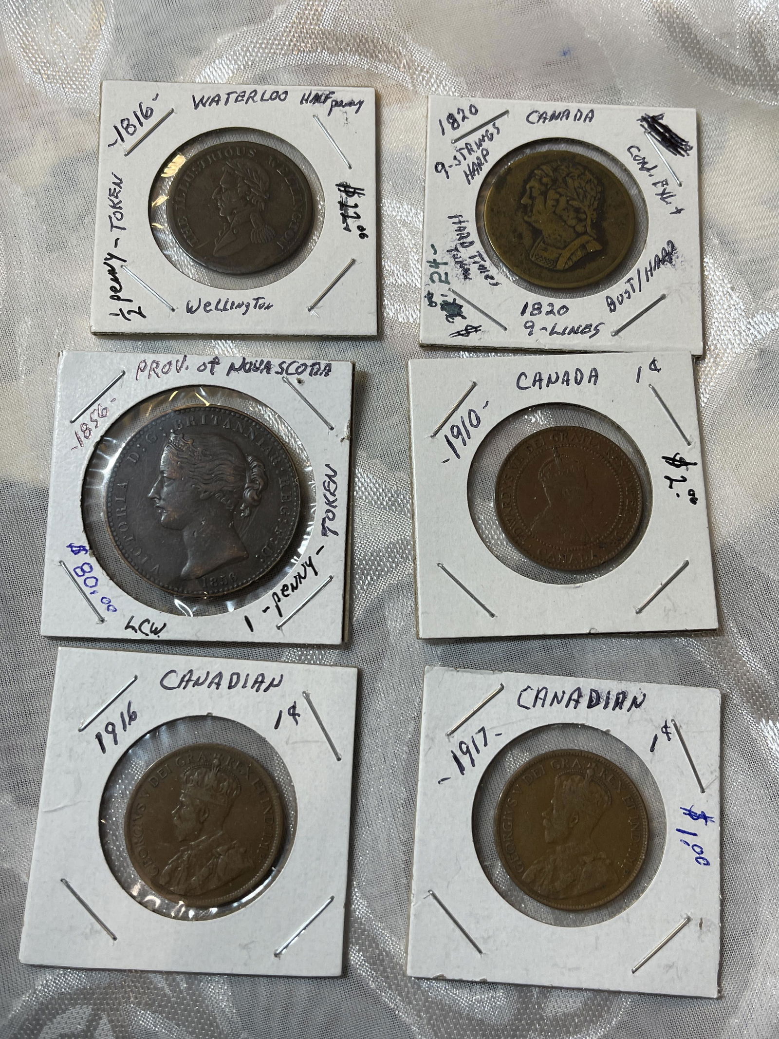 ANTIQUE (6) 1800s & EARLY 1900s CANADIAN COINS (1 of 6)
