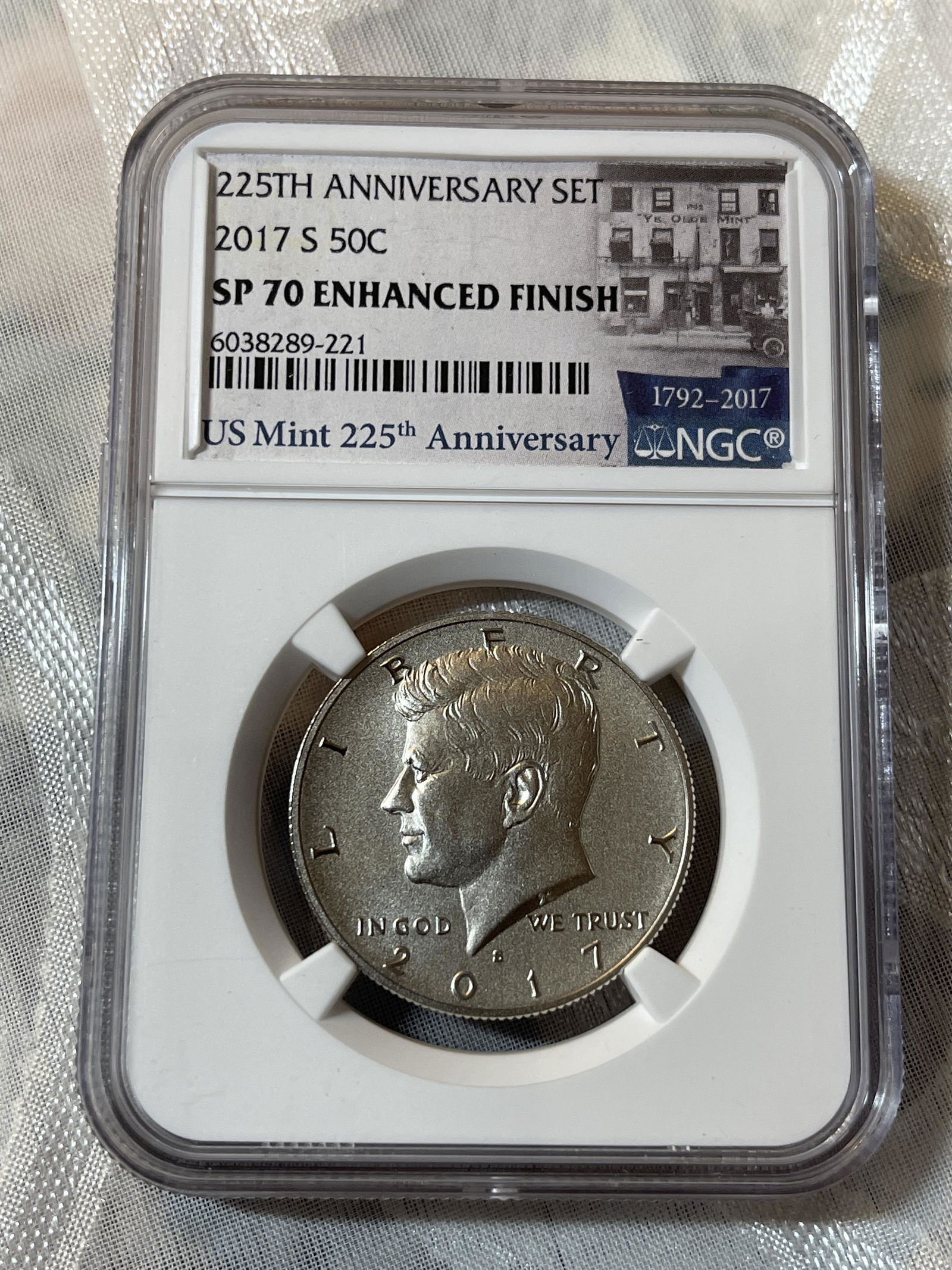 225TH ANNIV. SET 2017-S 50 CENT SP 70 ENHANCED FINISH (1 of 4)