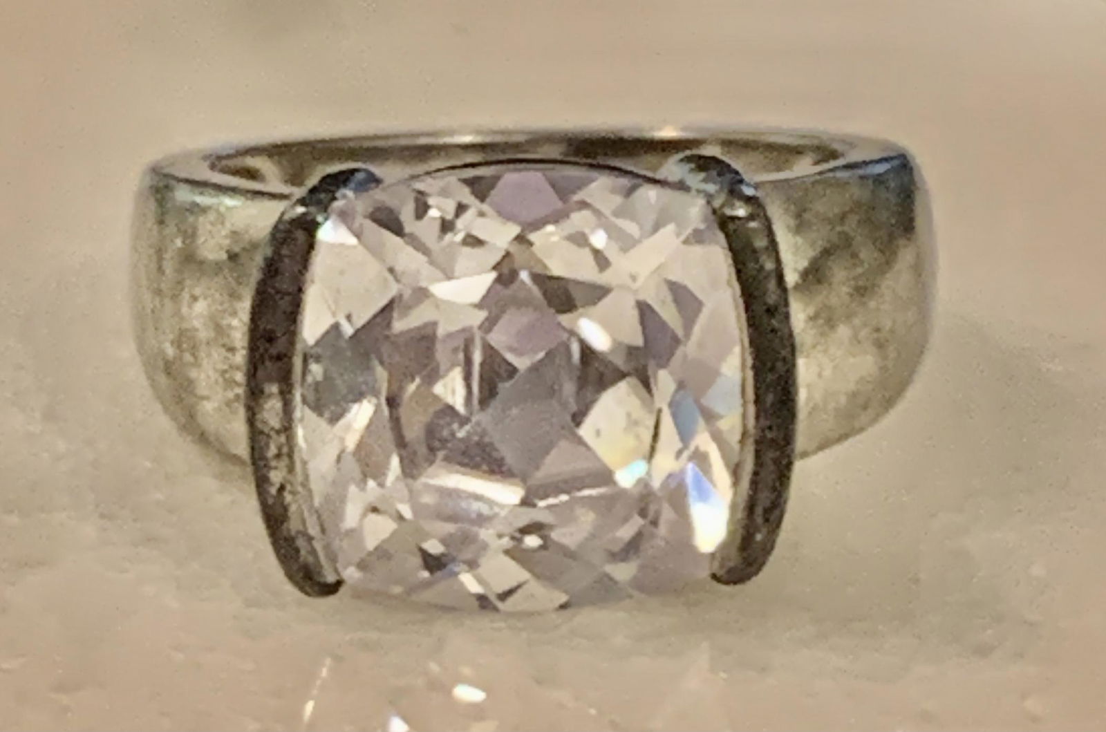 STERING SILVER DESIGNER 1.25 CT AMETHYST COCKTAIL RING (1 of 5)