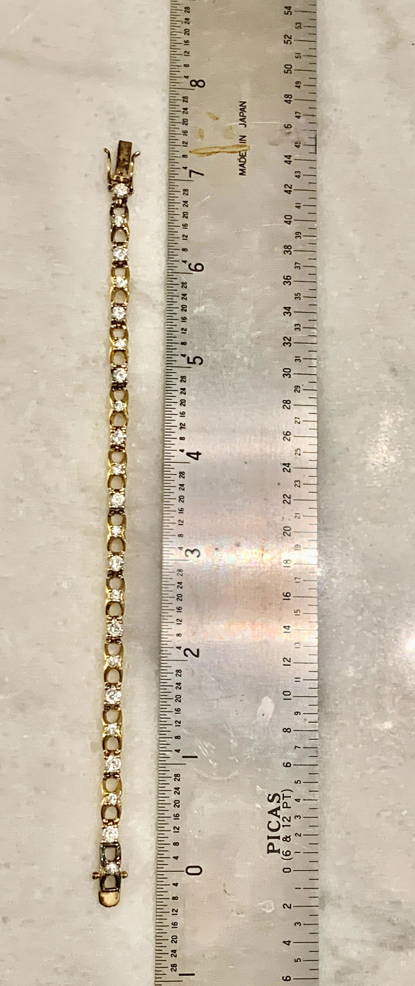 STERLING SILVER 3 TCW CITRINE COCKTAIL TENNIS BRACELET (1 of 4)