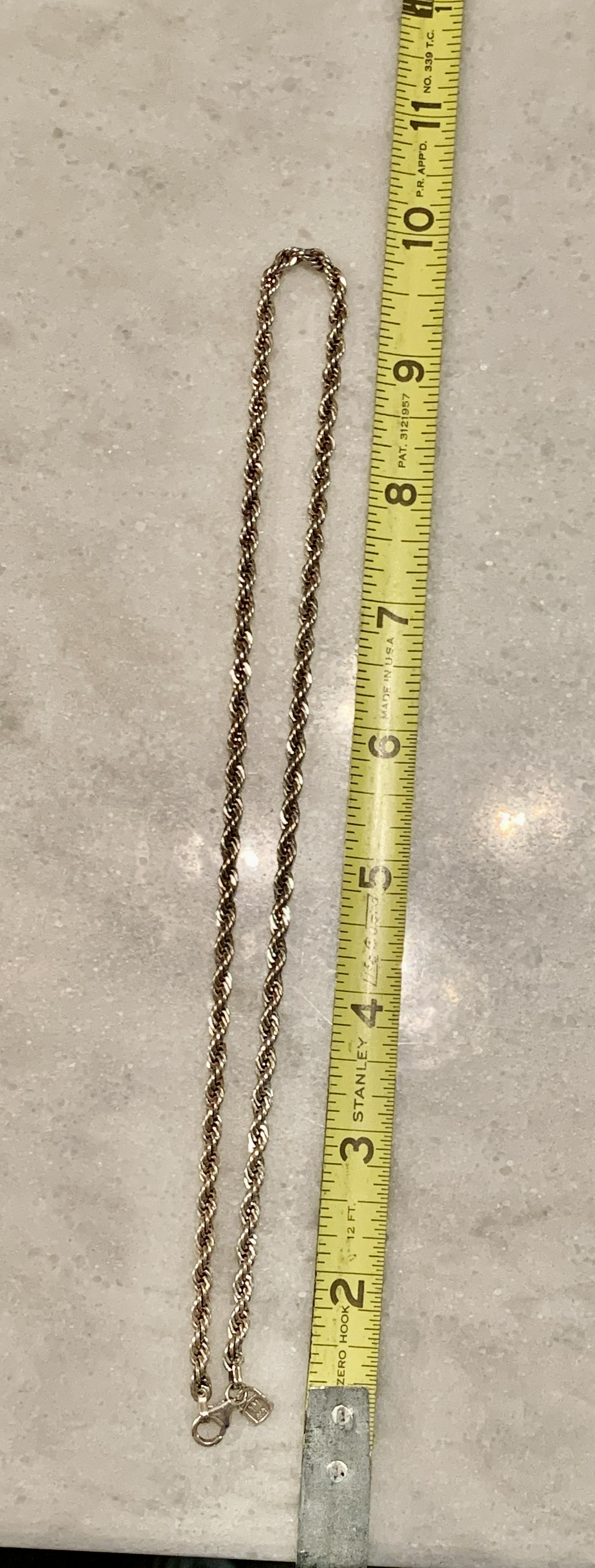 DESIGNER STERLING SILVER TWISTED ROPE COCKTAIL CHAIN (1 of 4)