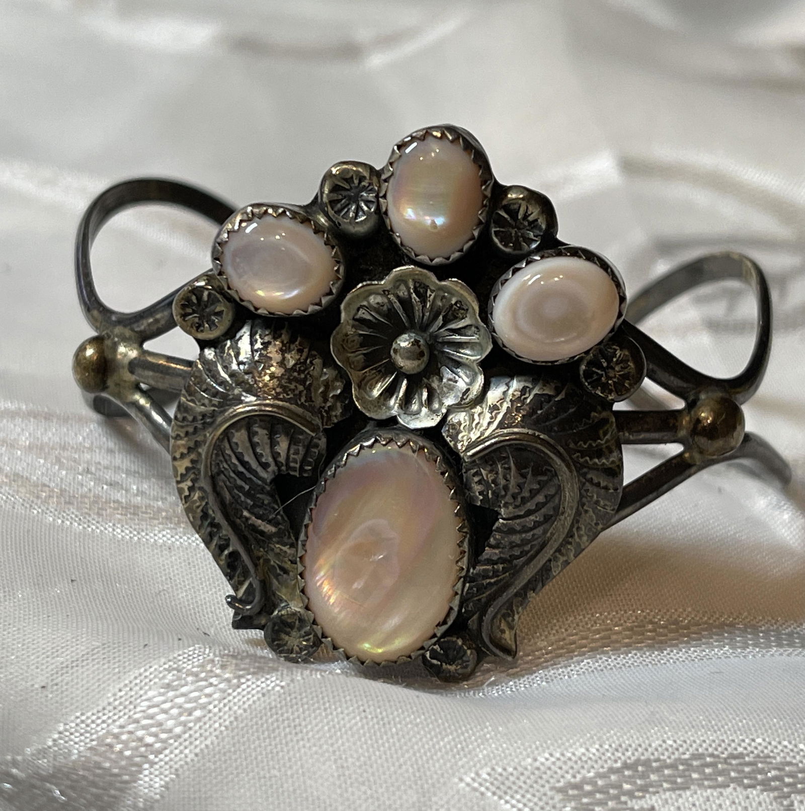 STERLING SILVER GEMSTONE COCKTAIL CUFF BRACELET (1 of 2)