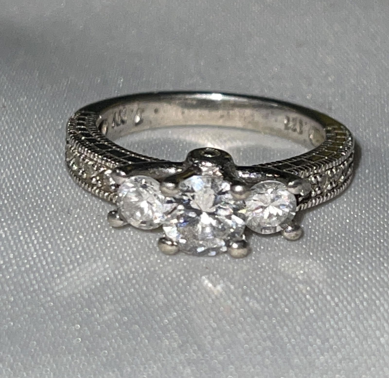 STERLING PAST PRESENT FUTURE WEDDING RING (1 of 2)