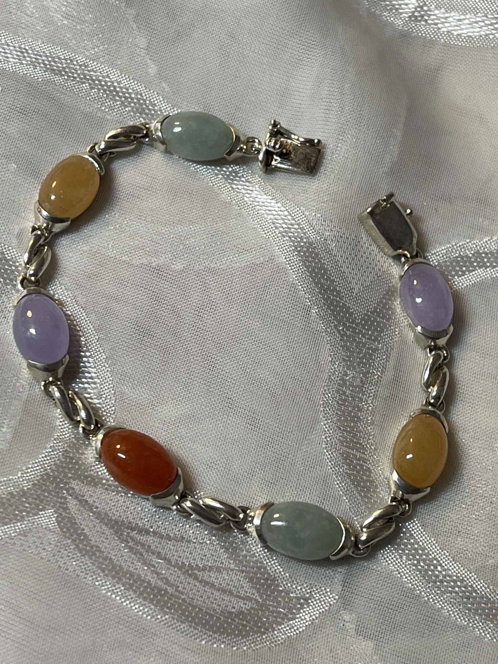 STERLING SILVER MULTI-GEMSTONE COCKTAIL BRACELET (1 of 7)