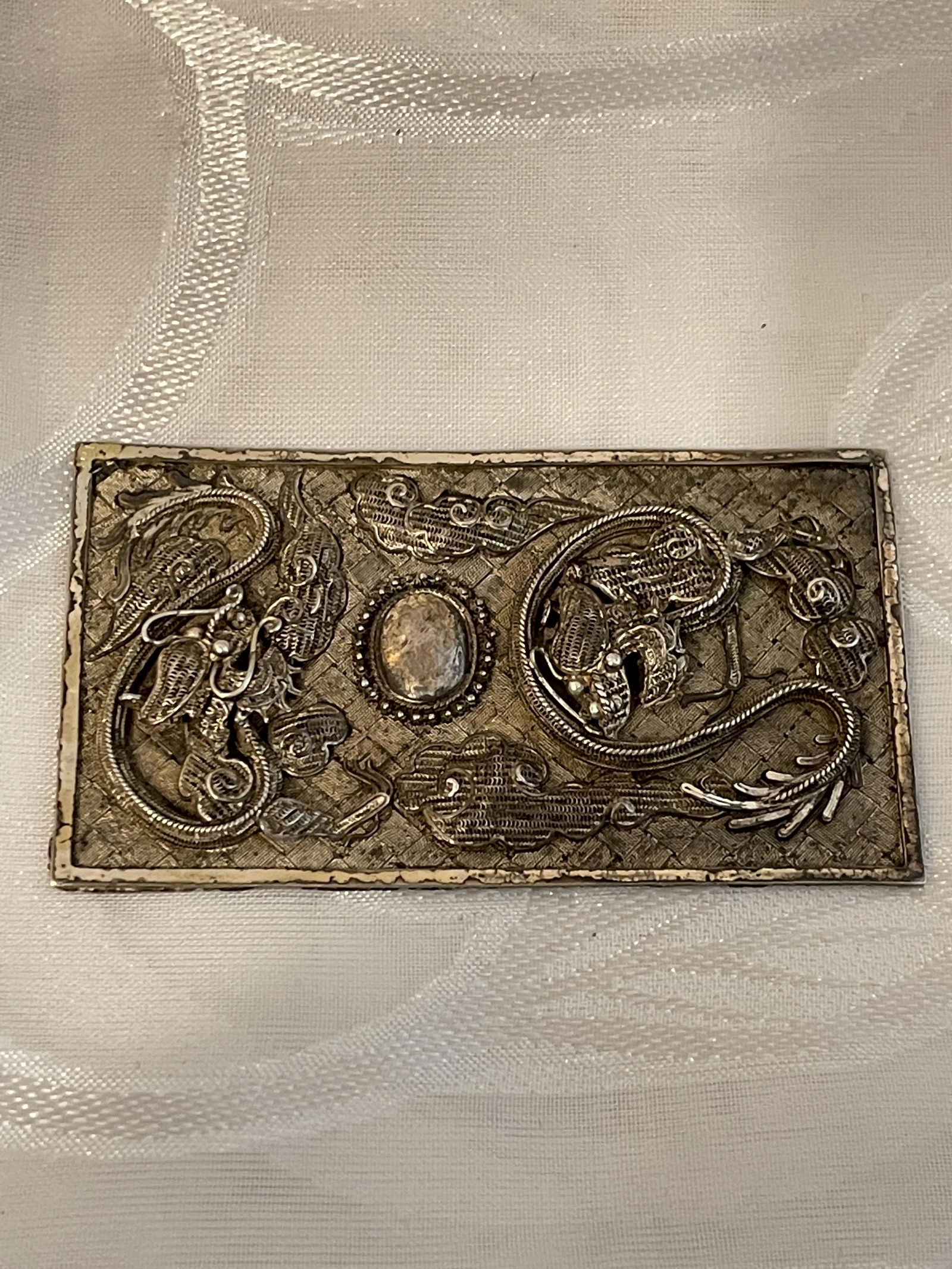 ANTIQUE CHINESE EXPORT FINE SILVER WIRE FILIGREE (1 of 3)