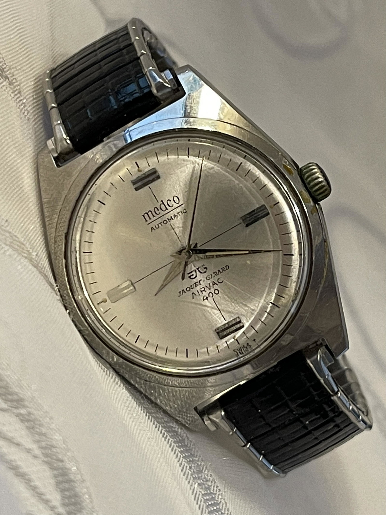 RARE MEDCO JAQUET-GIRARD MENS WATCH ARIVAC 400 (1 of 4)