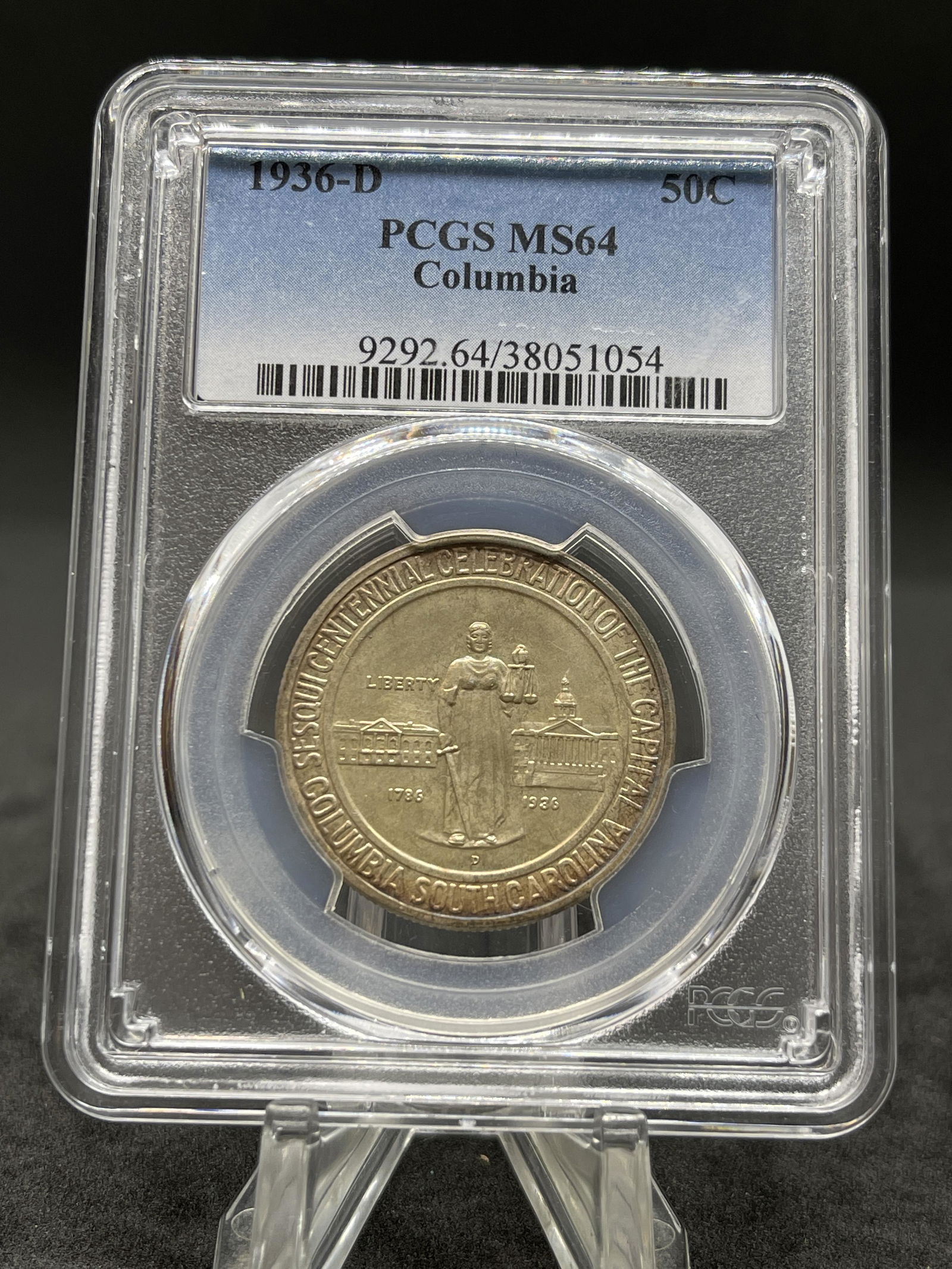 1936-D 50 CENTS PCGS MS64 COLUMBIA COIN (1 of 2)
