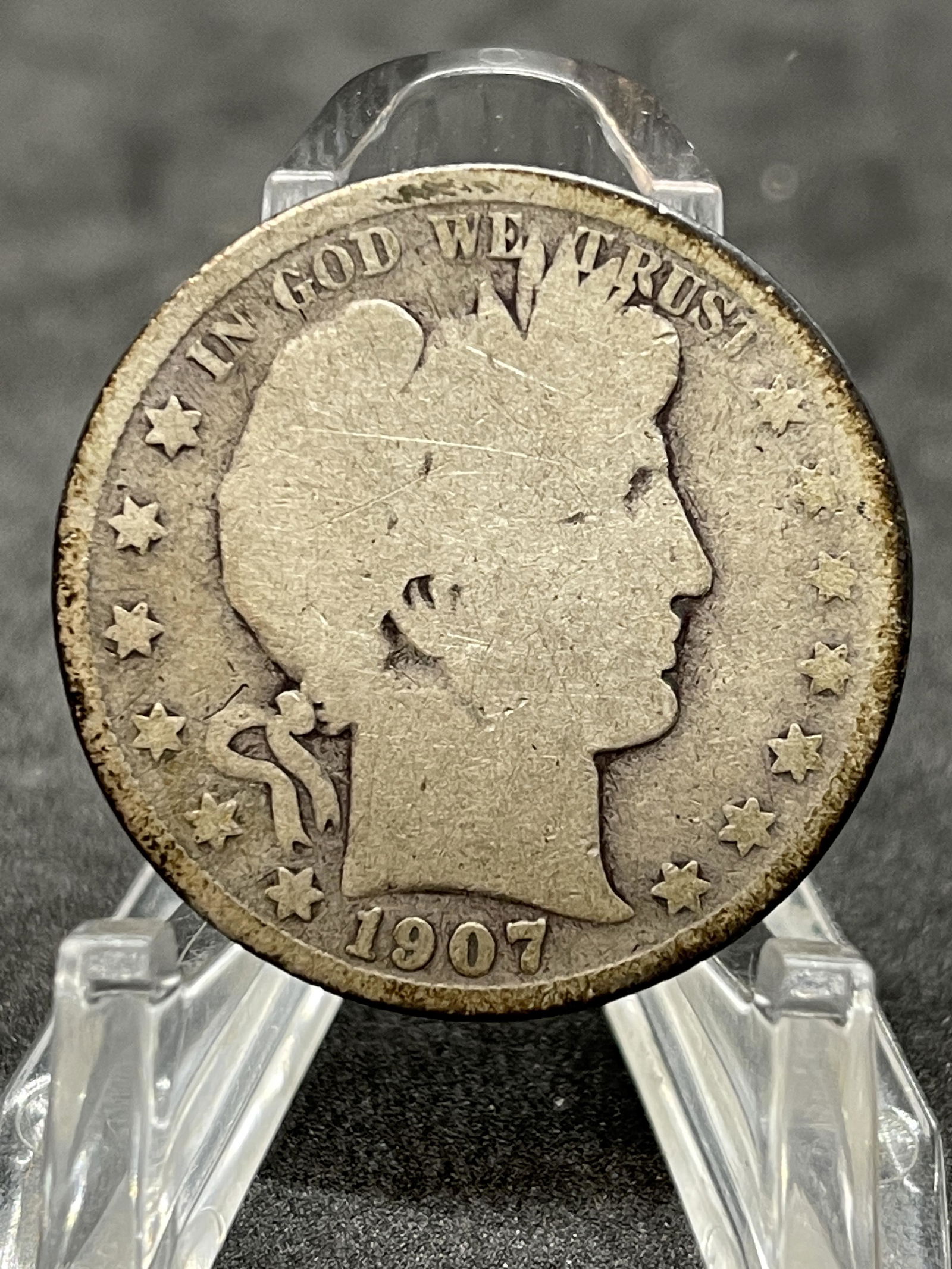 1907 BARBER HALF SILVER DOLLAR - SEMI KEY DATE (1 of 2)