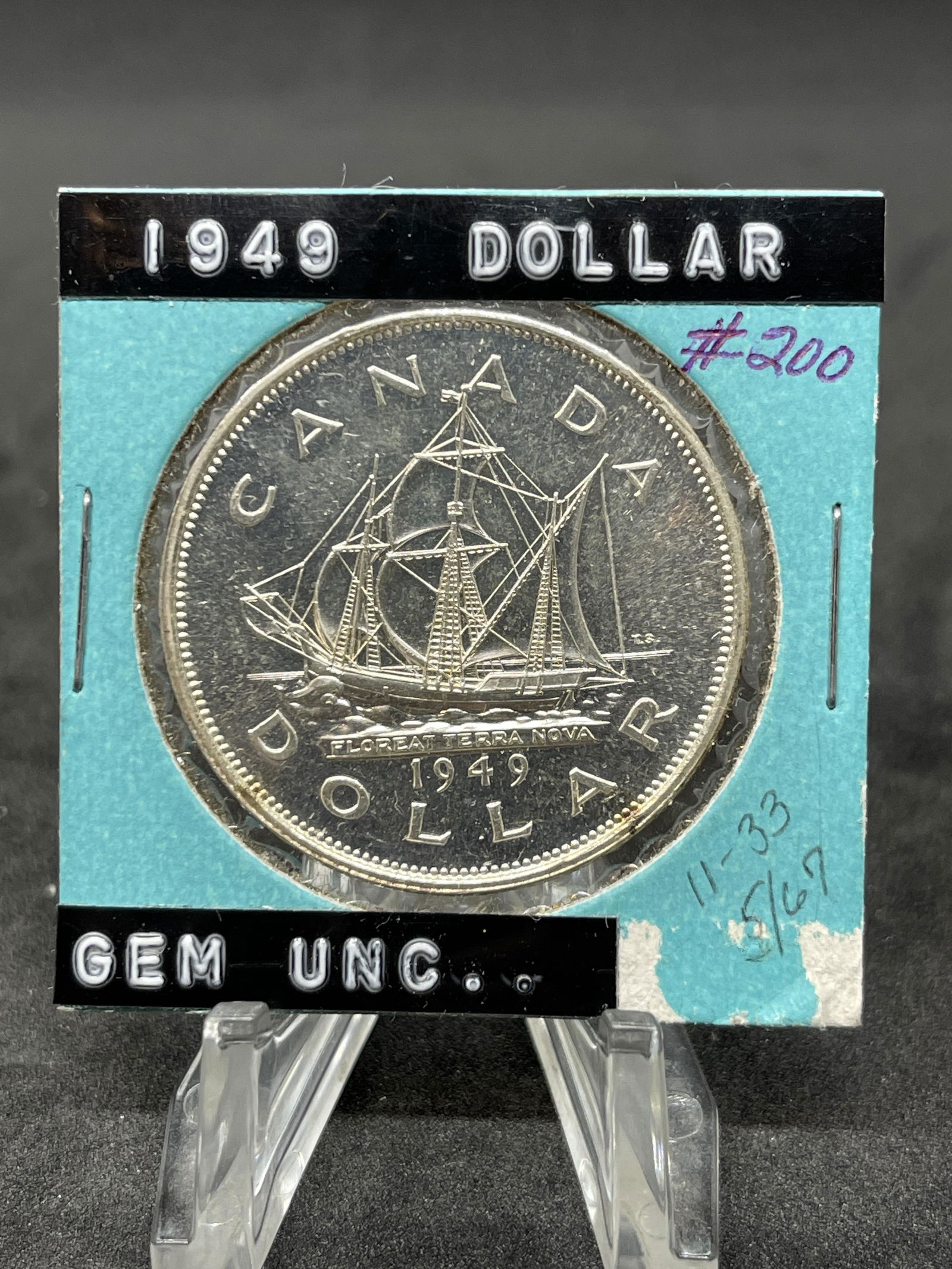 DOUBLE HP 1949 CANADIAN SILVER DOLLAR GEM UNCIRCULATED (1 of 2)