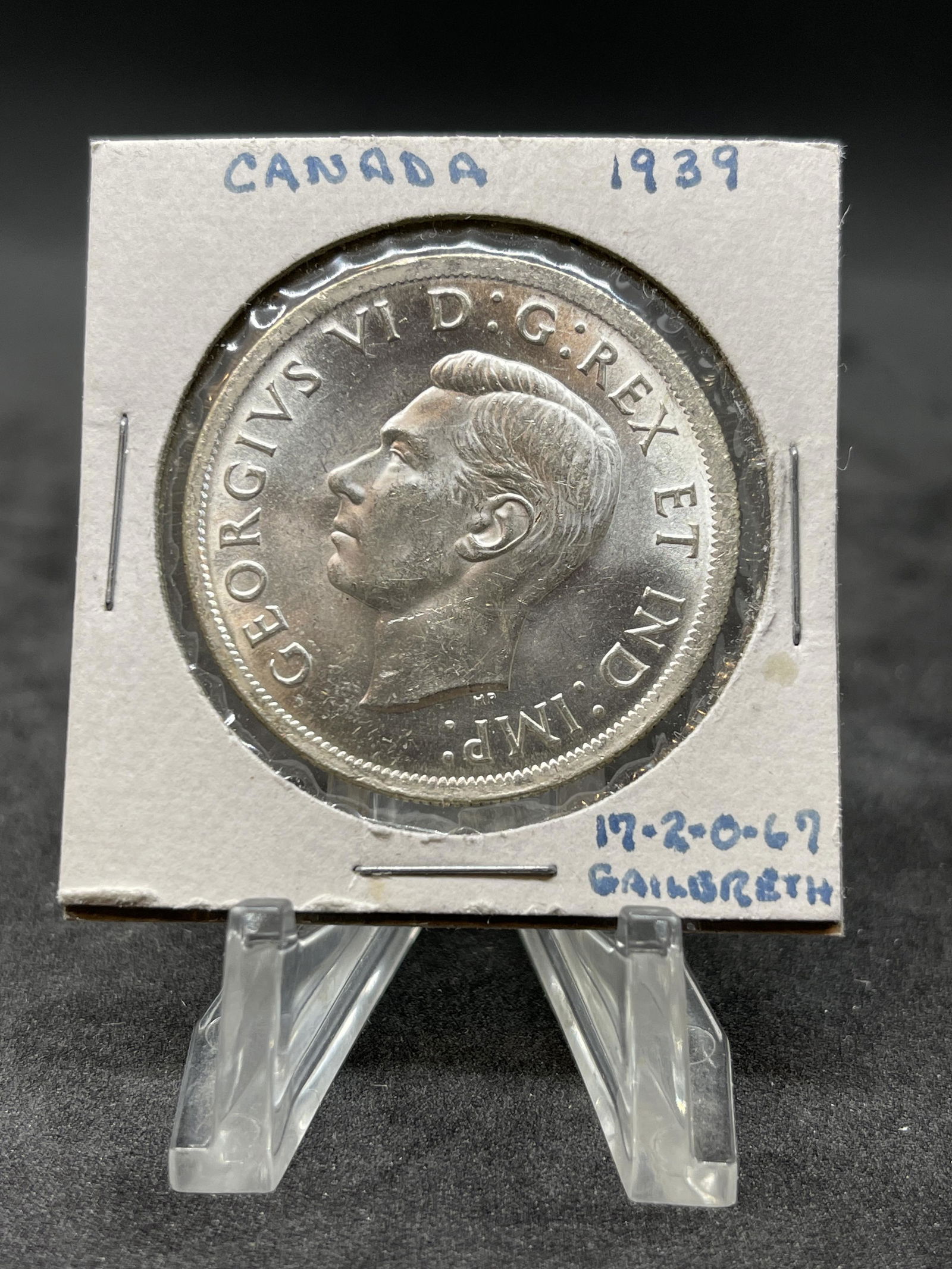 1939 CANADIAN SILVER DOLLAR (1 of 2)