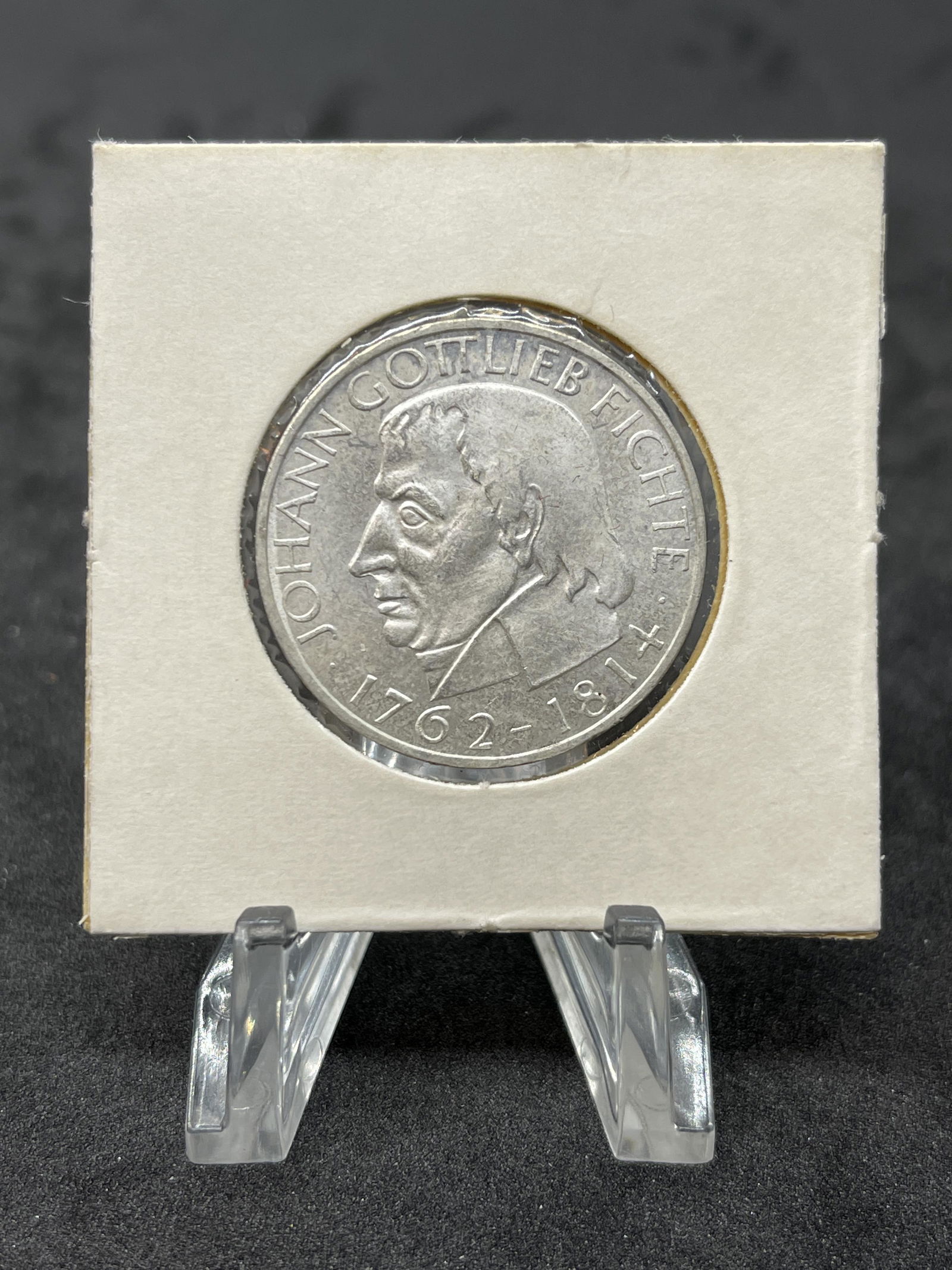 5 DEUTSCHE MARK (GOTTLIEB FICHTE) GERMAN SILVER COIN (1 of 2)