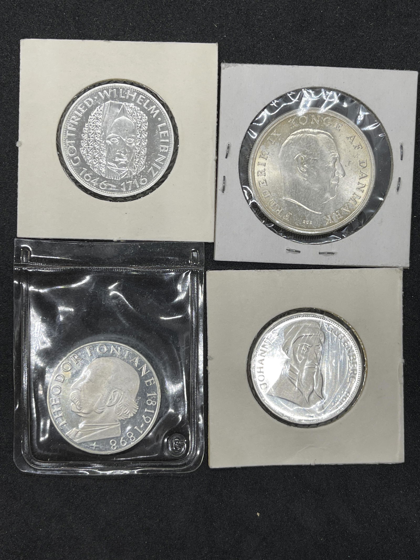 ANTIQUE COLLECTION LOT OF (4) FOREIGN SILVER COINS (1 of 2)