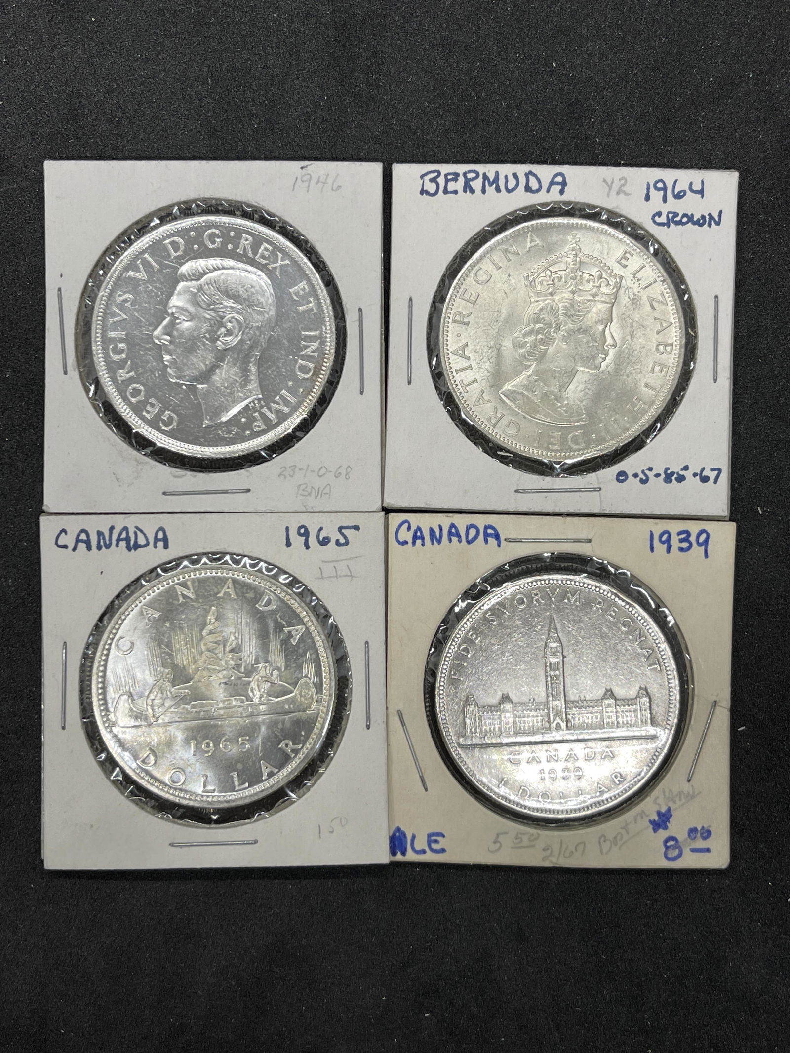 RARE COLLECTION LOT OF (4) SILVER FOREIGN COINS (1 of 2)