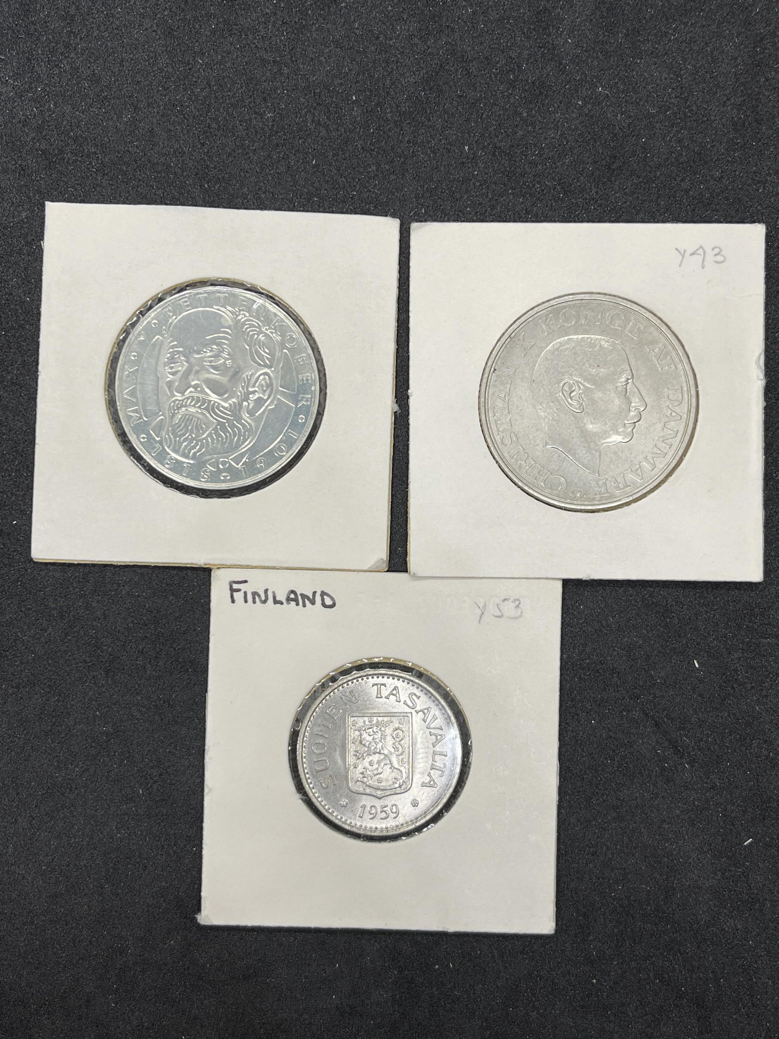 LOT OF (3) EUROPEAN SILVER COINS (1 of 2)
