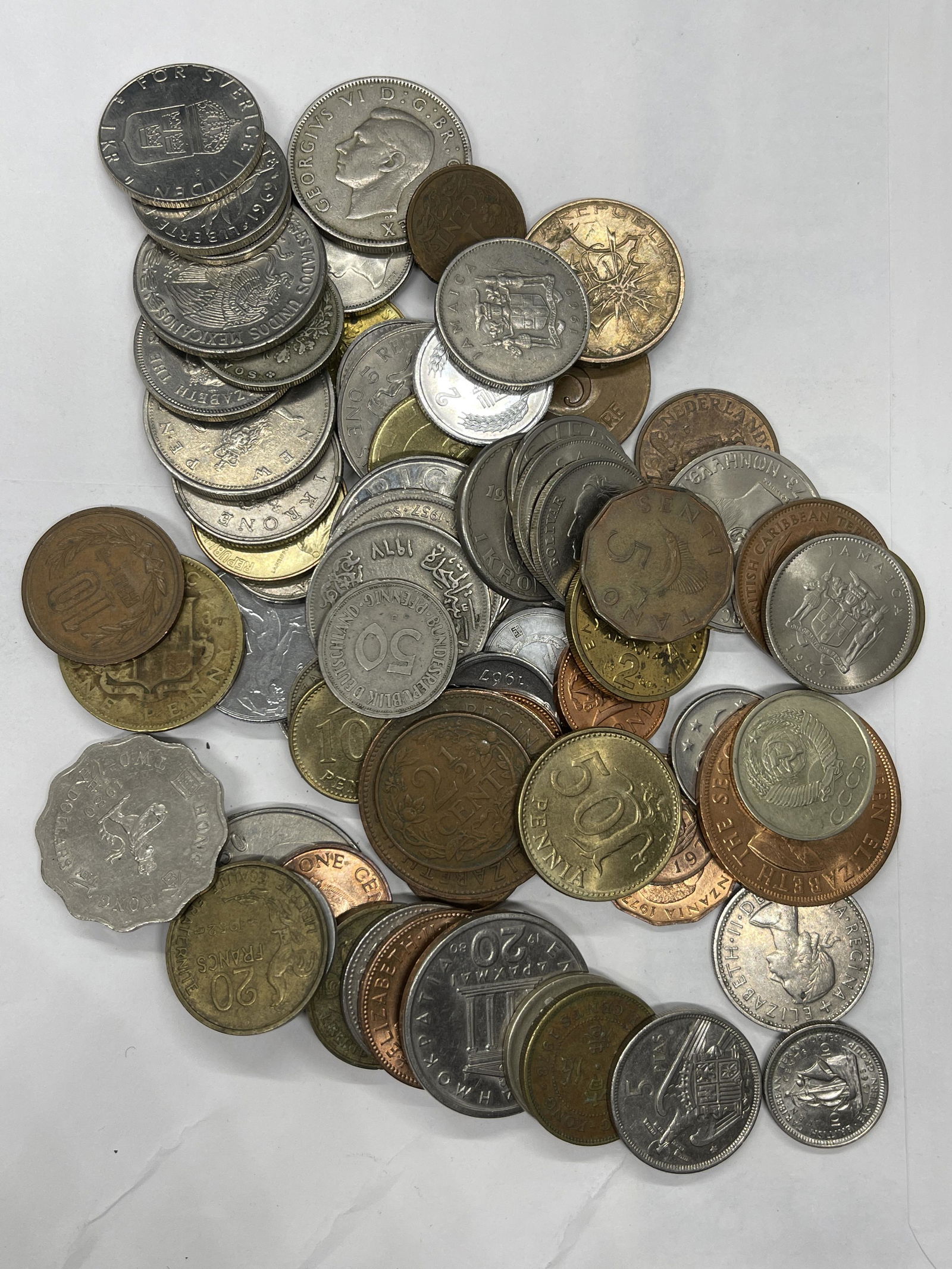 ANTIQUE COLLECTION LOT OF OLD FOREIGN COINS (1 of 3)