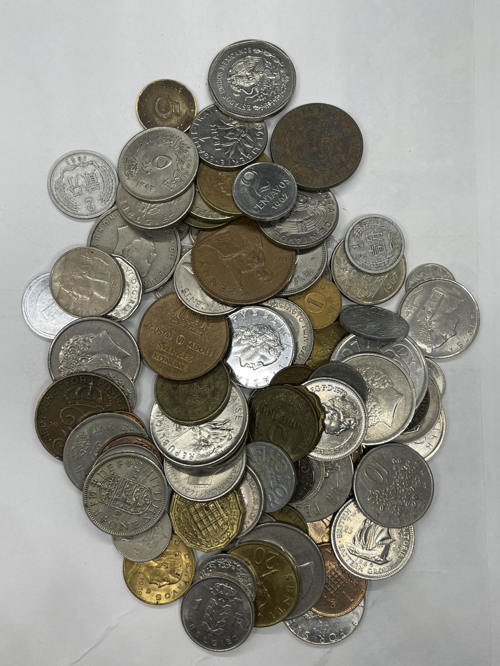 ANTIQUE COLLECTION LOT OF OLD FOREIGN COINS (1 of 3)