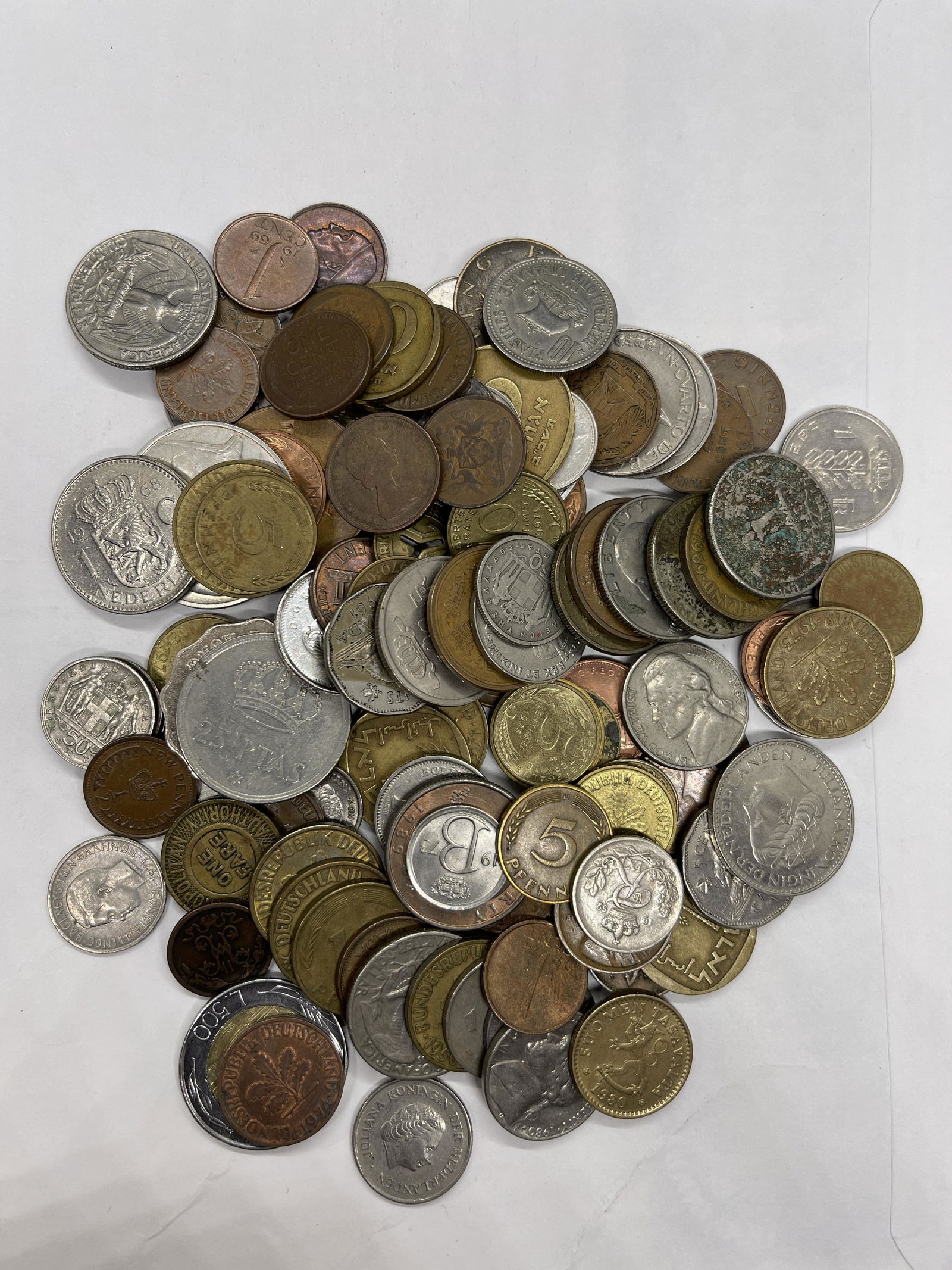 ANTIQUE COLLECTION LOT OF OLD FOREIGN COINS (1 of 3)