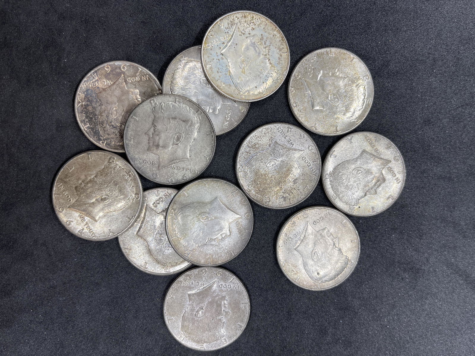 HIGH GRADE LOT OF (12) US KENNEDY SILVER HALF DOLLARS (1 of 3)
