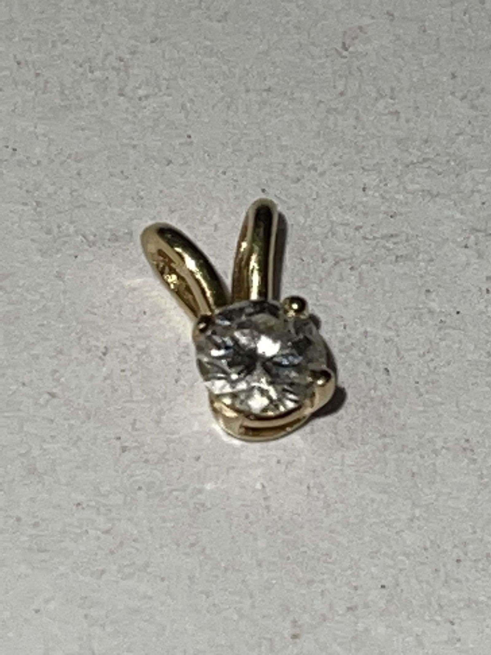 BEAUTIFUL 14K GOLD 1/4 CT DIAMOND SOLITAIRE PENDANT (1 of 2)