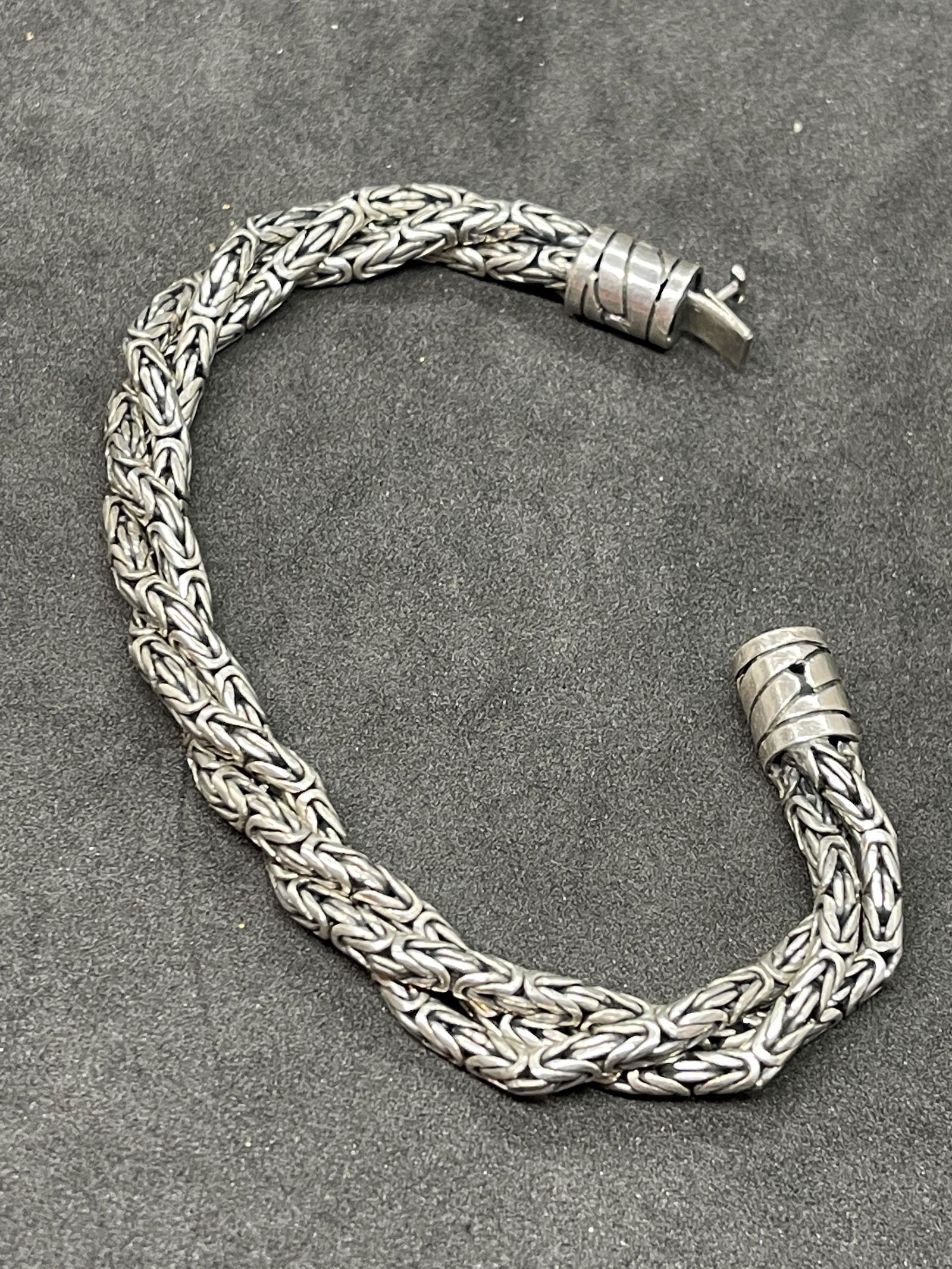 JEFF HARDY STYLE ROPE MENS STERLING BRACELET (1 of 3)