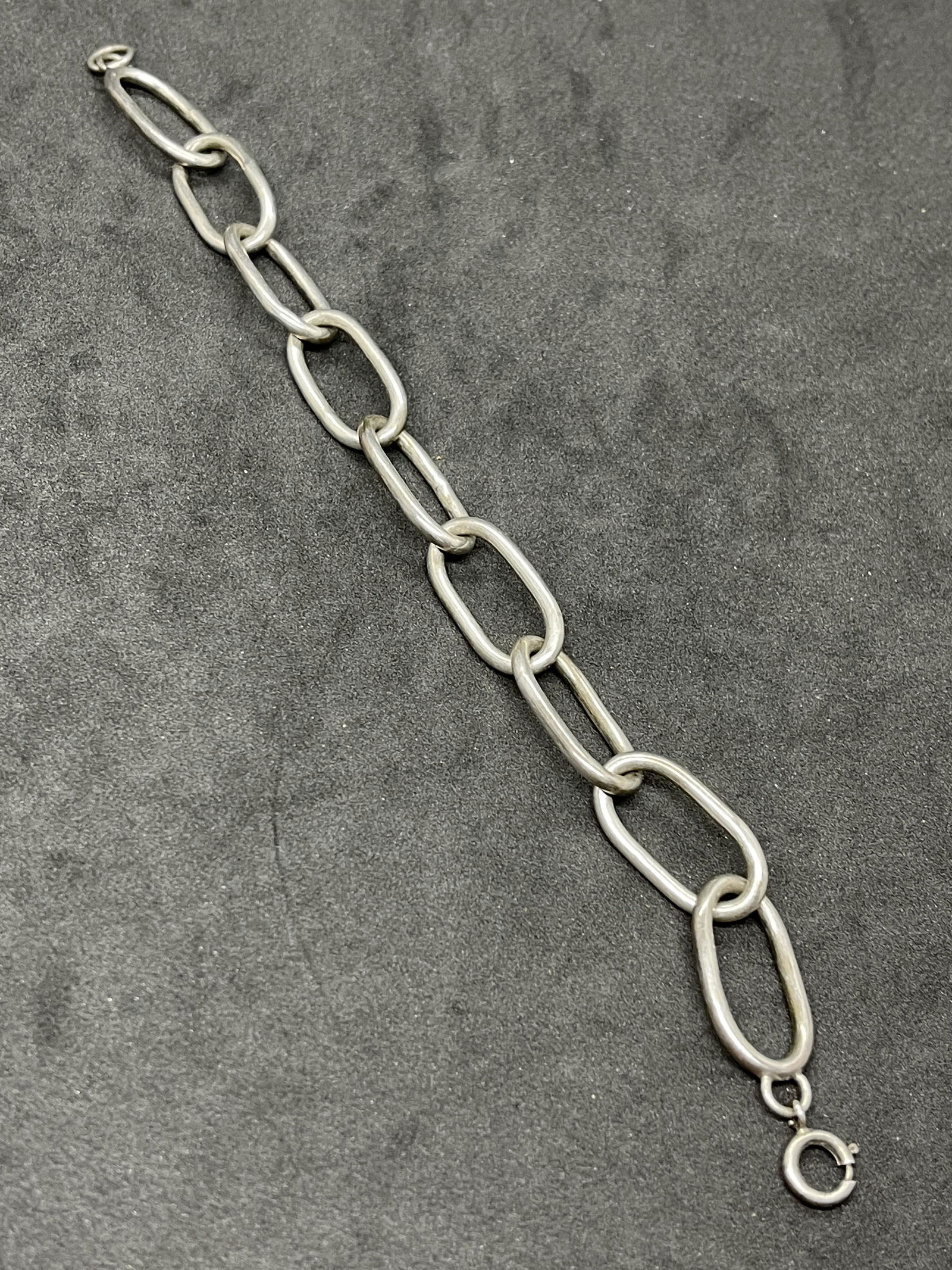 LADIES STERLING SILVER LARGE LINK COCKTAIL BRACELET (1 of 3)