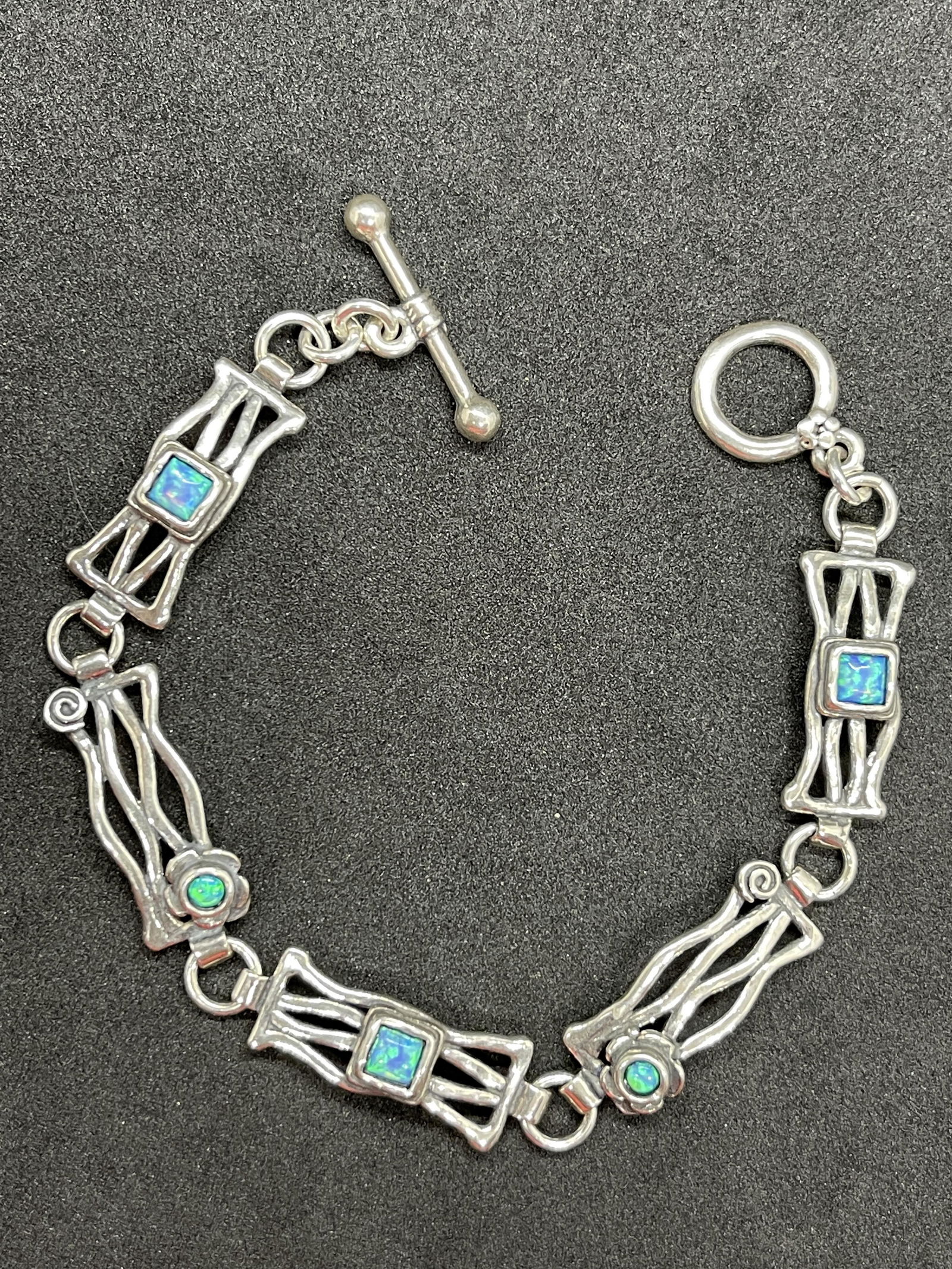 STERLING SILVER 2.0 TCW OPAL COCKTAIL BRACELET (1 of 3)