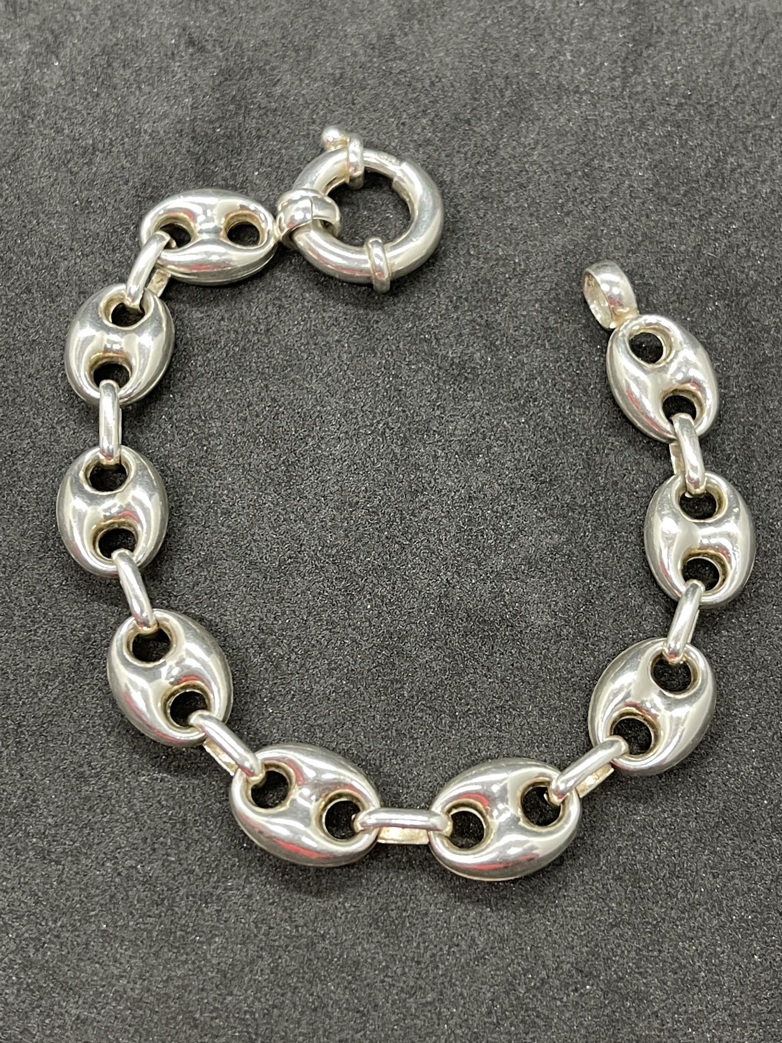 STERLING SILVER SEA SHELL MOTIF LINK BRACELET (1 of 3)