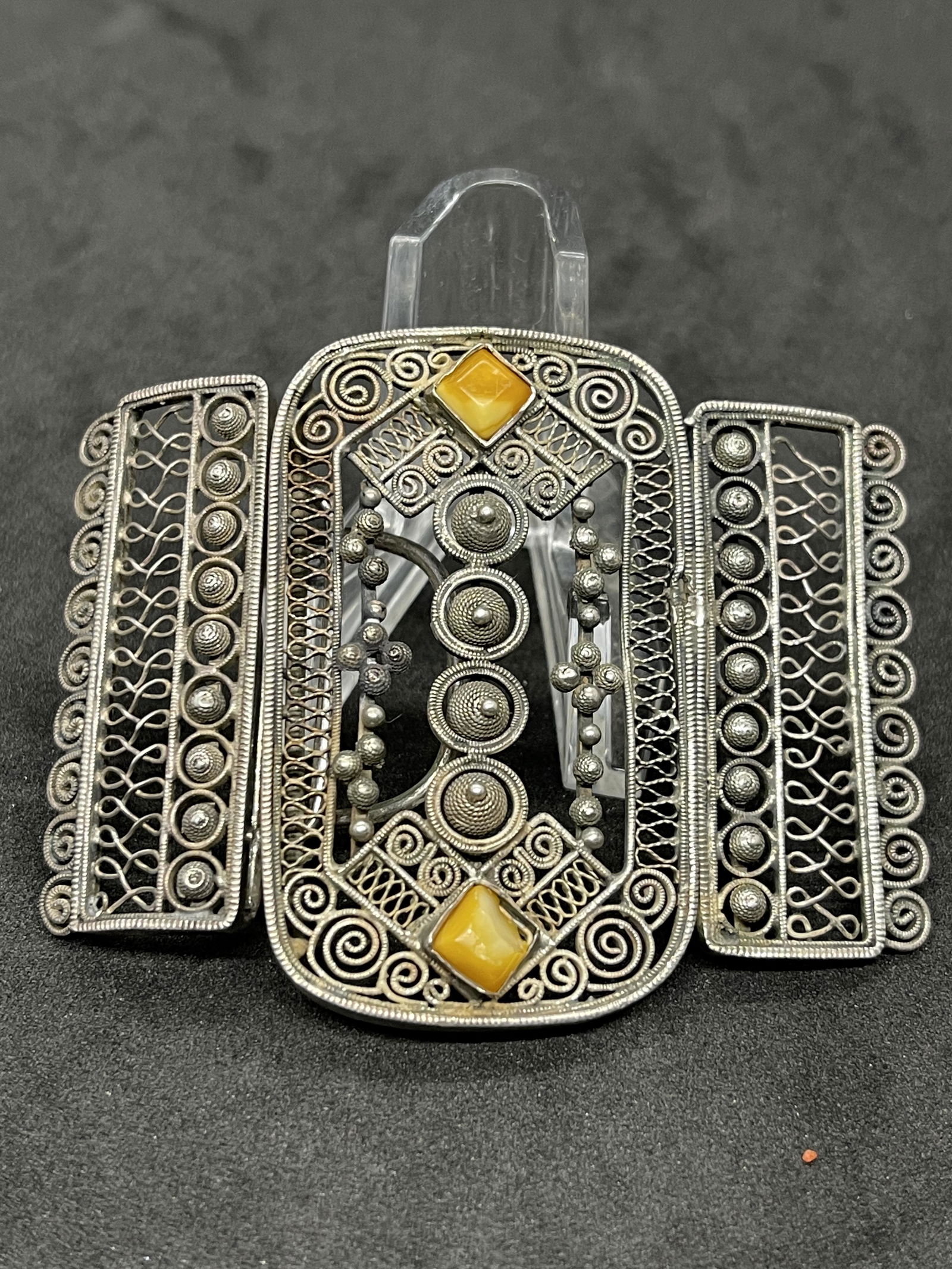 RARE VICTORIAN STERLING SILVER BELT BUCKLE (1 of 3)