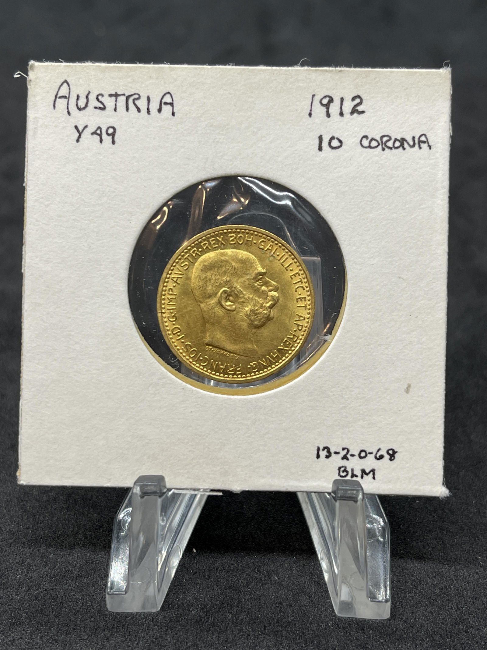 XF 1912 AUSTRIA 10 CORONA GOLD COIN (1 of 3)