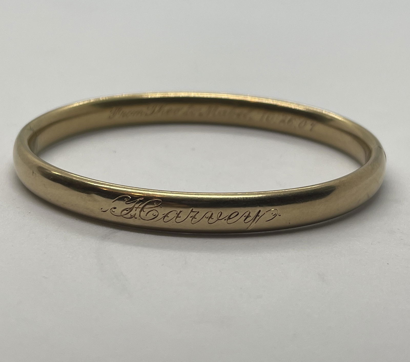 ANTIQUE GOLD FILLED BANGLE BRACELET (1 of 4)