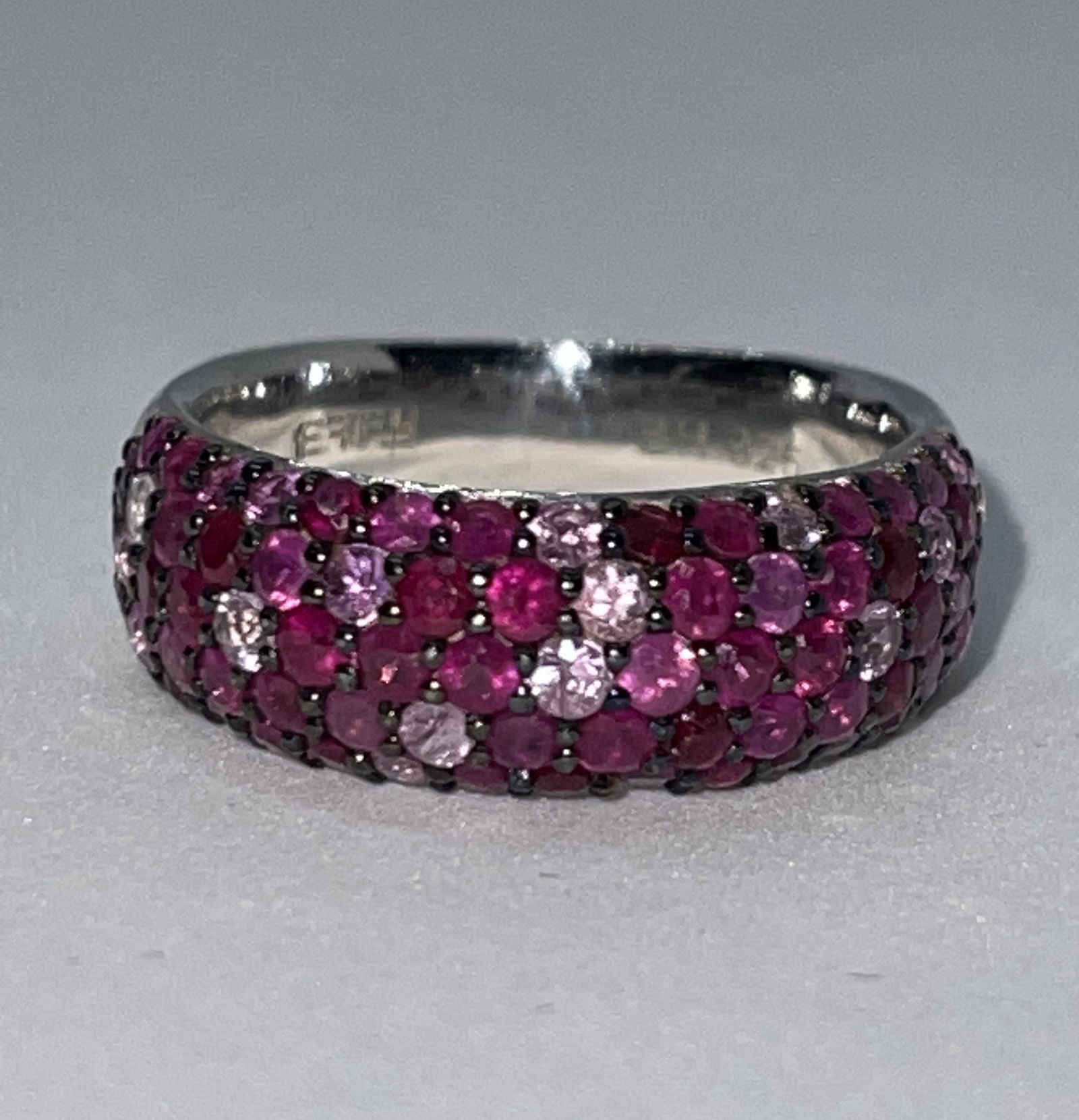 DESIGNER EFFY STERLING 1.0 TCW RUBY COCKTAIL BAND SZ 7 (1 of 4)