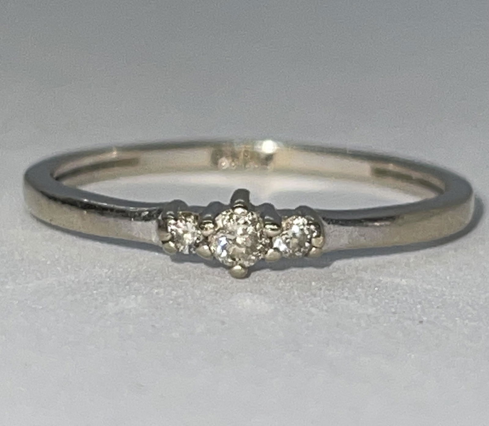 ART DECO 10K GOLD 0.10 TCW SI1,H DIAMONDS RING SZ 7 (1 of 2)