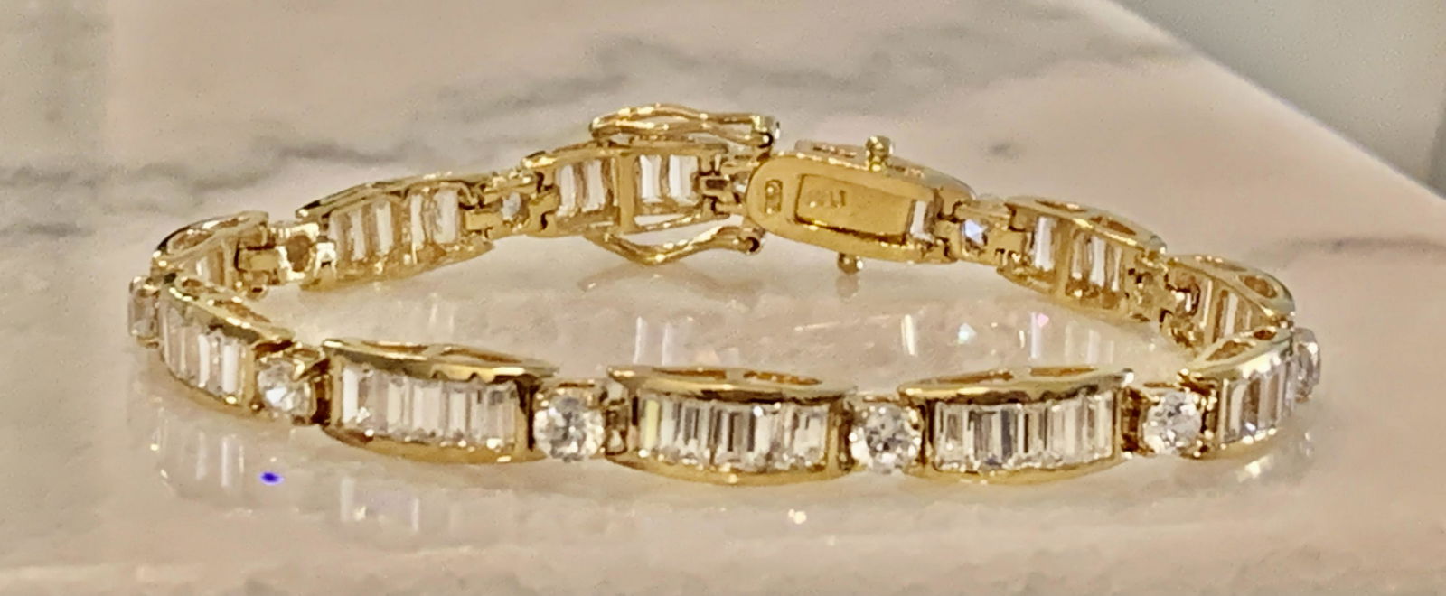STERLING SILVER GOLD TONE BRACELET (1 of 5)
