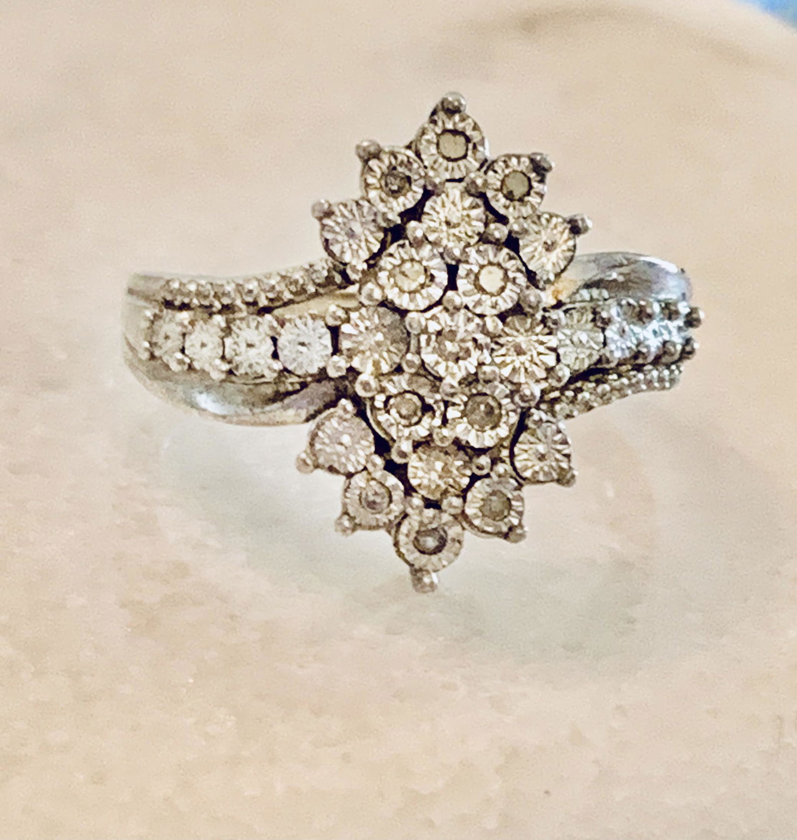 DESIGNER STERLING SILVER COCKTAIL RING SZ 9.5 (1 of 6)