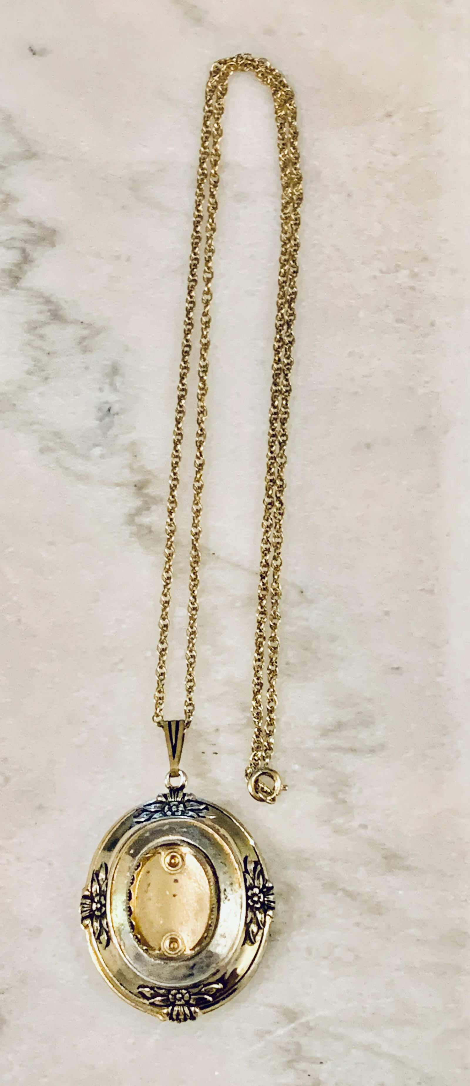 VICTORIAN GOLD FILLED LOCKET PENDANT NECKLACE (1 of 8)