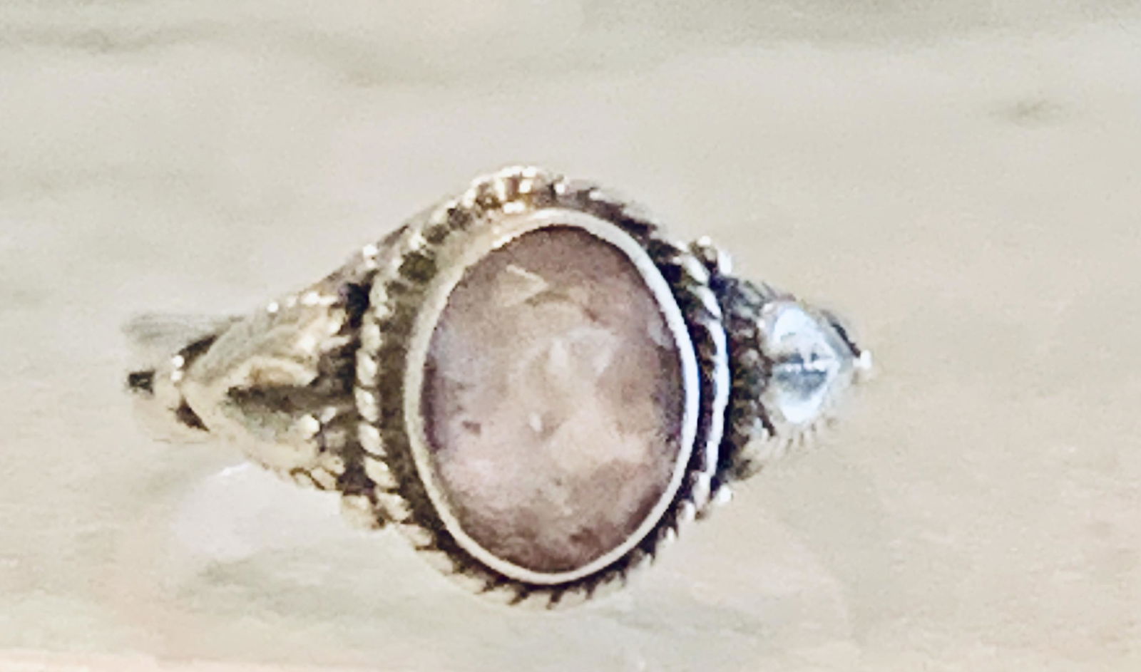 ART DECO STERLING SILVER AMETHYST COCKTAIL RING SZ 9 (1 of 7)