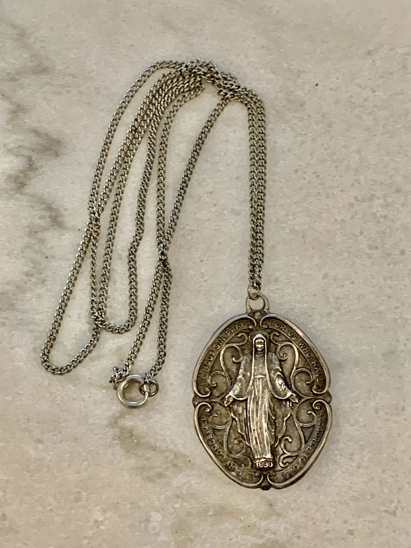 STERLING SILVER RELIGIOUS BRACELET (1 of 5)