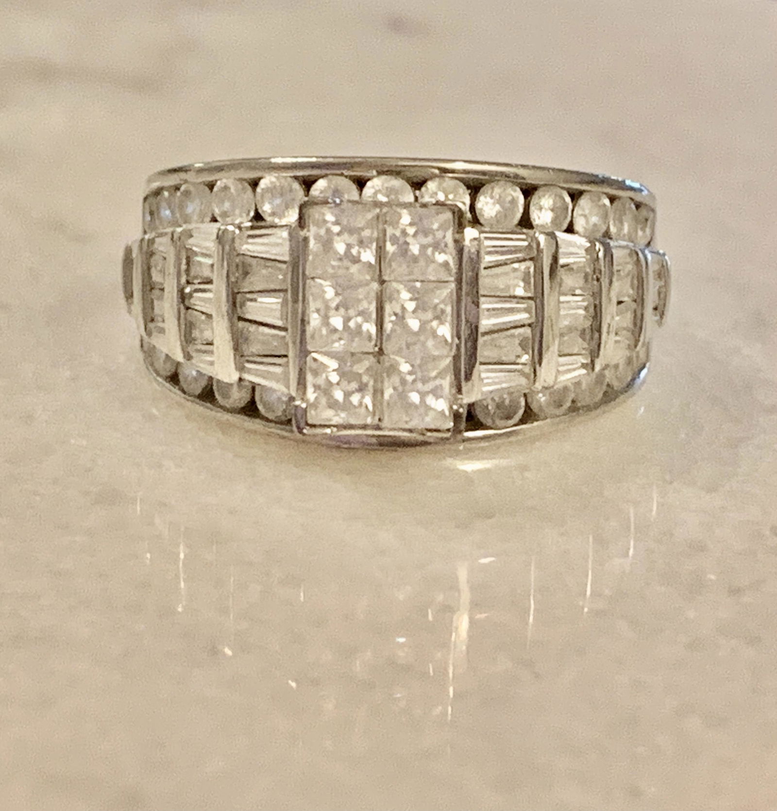 MENS STERLING SILVER COCKTAIL RING SZ 11.25 (1 of 7)