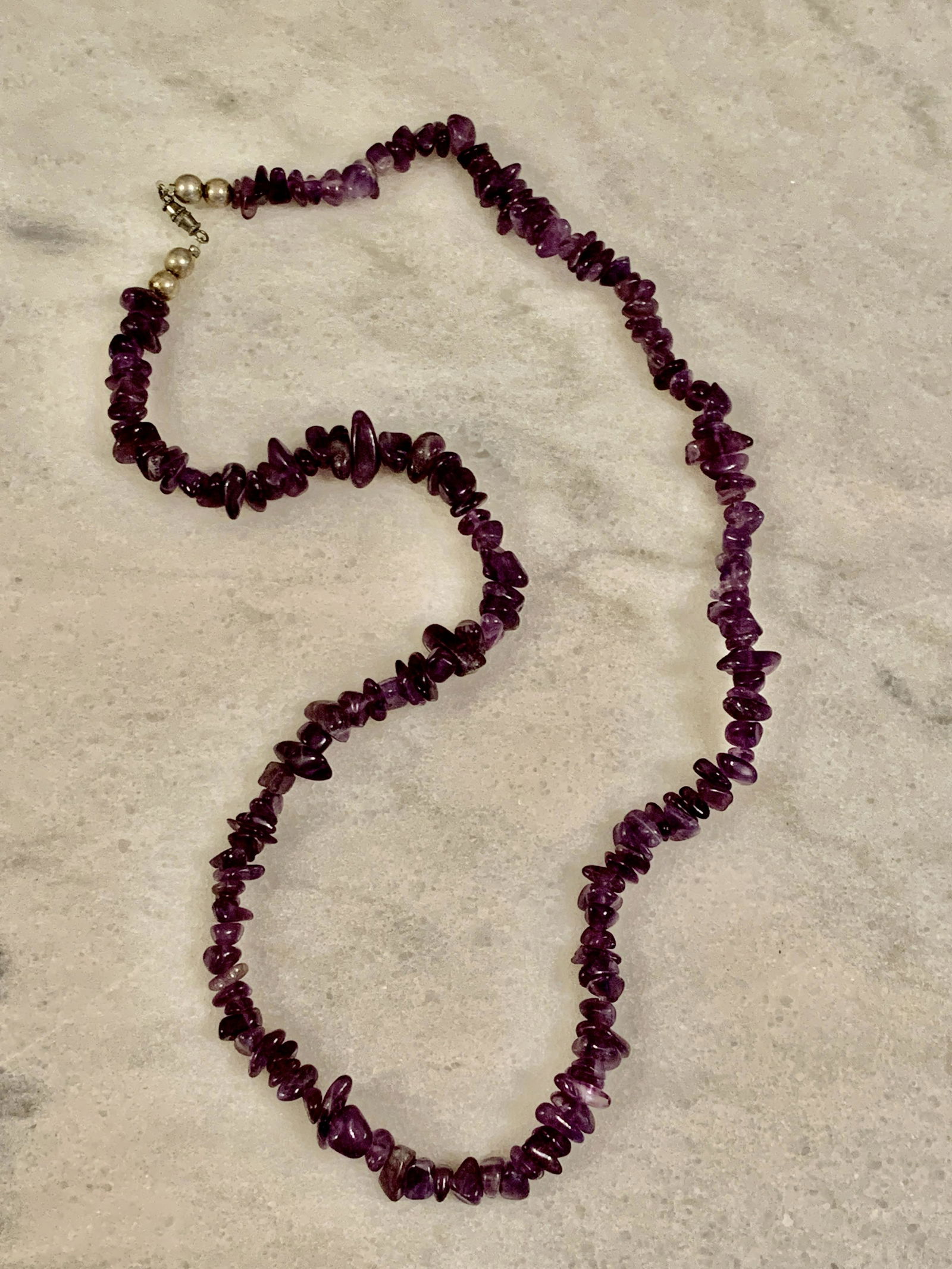 ANTIQUE GENUINE AMETHYST BEADED COCKTAIL NECKLACE (1 of 3)