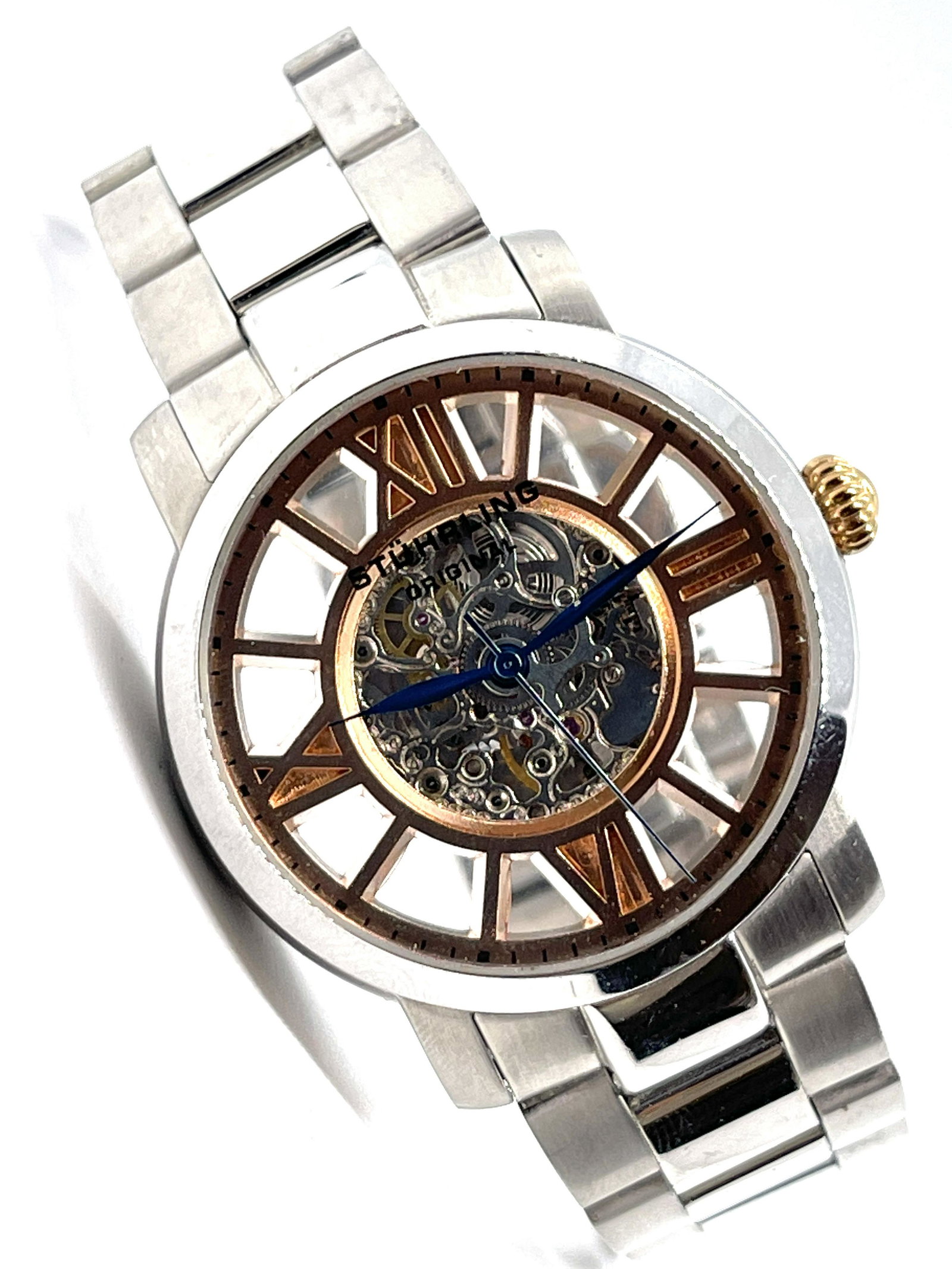 MENS STUHRLING ORIGINAL SKELETON WRISTWATCH (1 of 5)