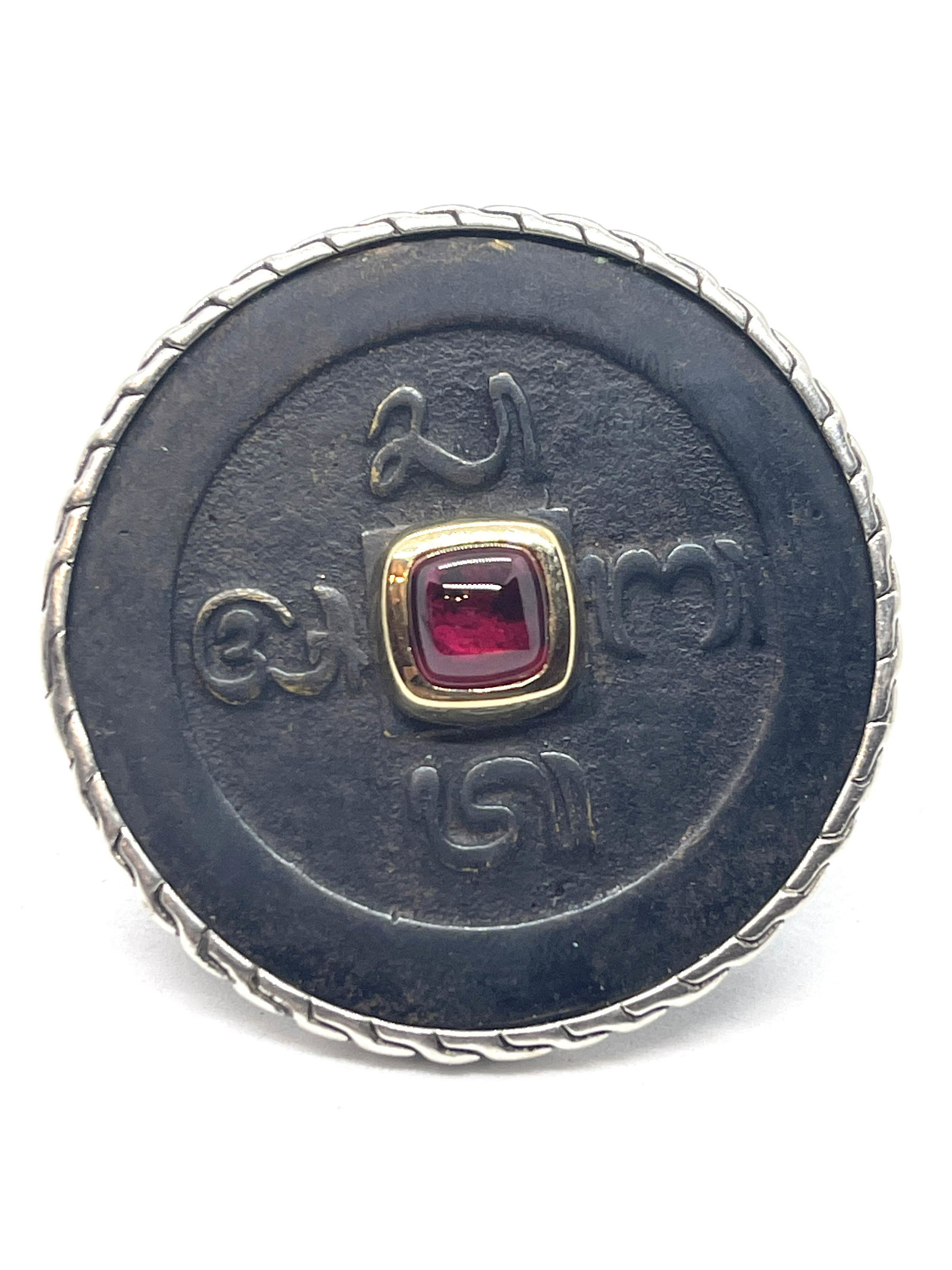 JOHN HARDY 18K & STERLING RED RUBY HINDU RING (1 of 6)
