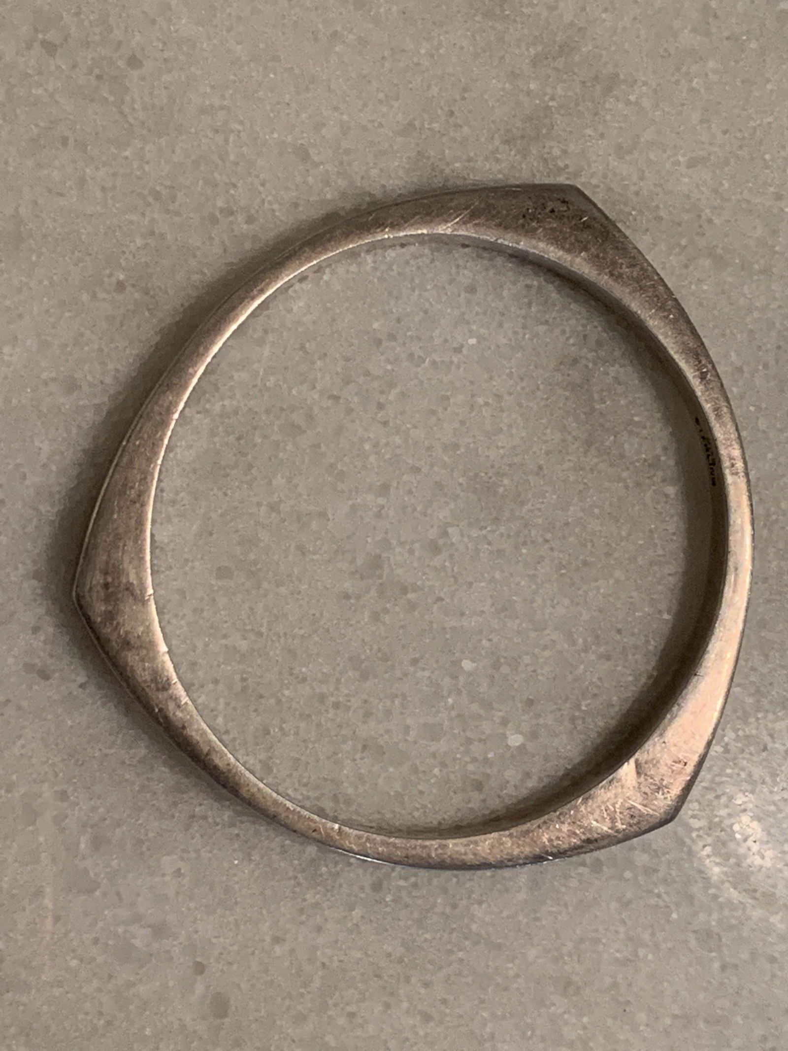 MENS STERLING SILVER BANGLE BRACELET (1 of 6)