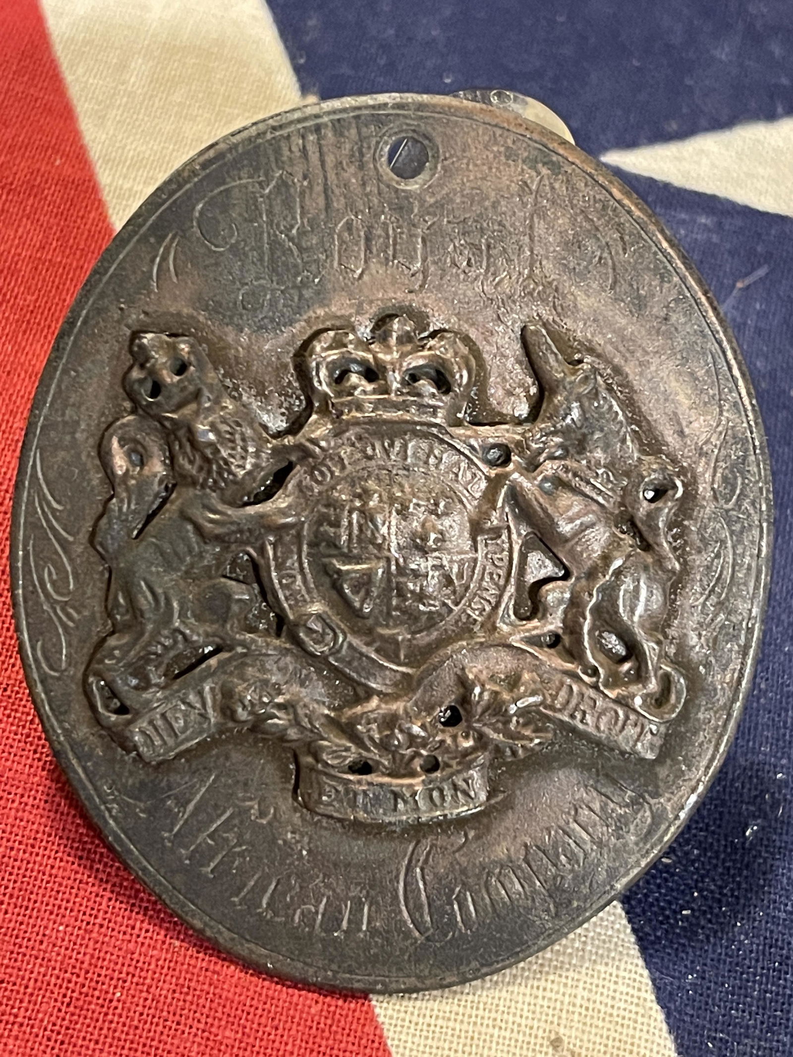 DATED 1725 RARE EARLY SLAVE TAG WITH MARKINGS: DATED 1725 RARE EARLY SLAVE TAG WITH MARKINGS. A RARE FIND. IN MINT OVERALL SHAPE AND CONDITION. HAS A BEAUTIFUL PATINA THROUGHOUT. A GREAT FIND AND AN EXCELLENT ADDITION TO YOUR COLLECTION.