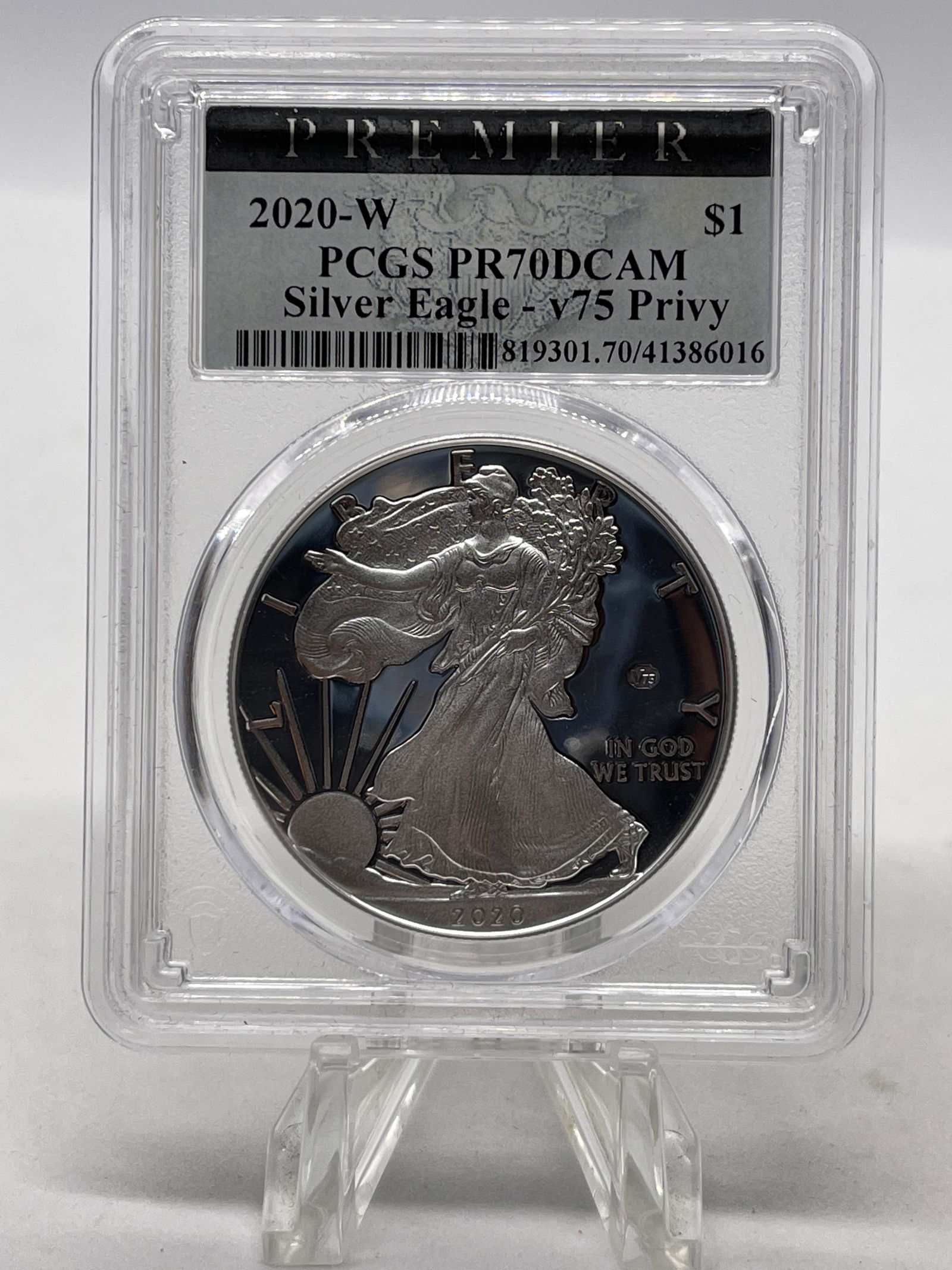 PCGS 2020-W V75 WW2 PRIVY MARK SILVER PR70DCAM SILVER (1 of 4)