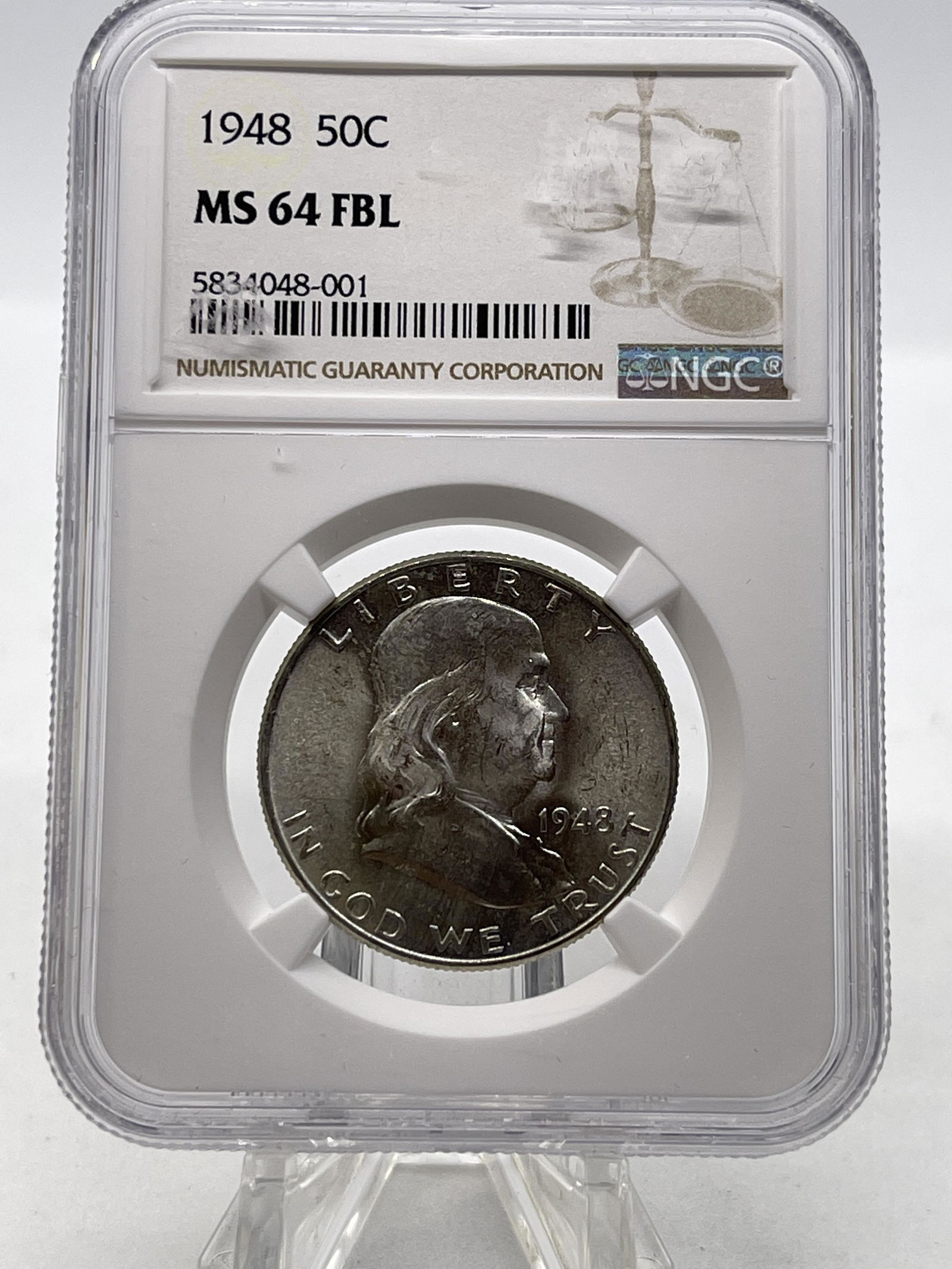 NGC MS64 FBL 1948 50 CENT HALF DOLLAR (1 of 3)