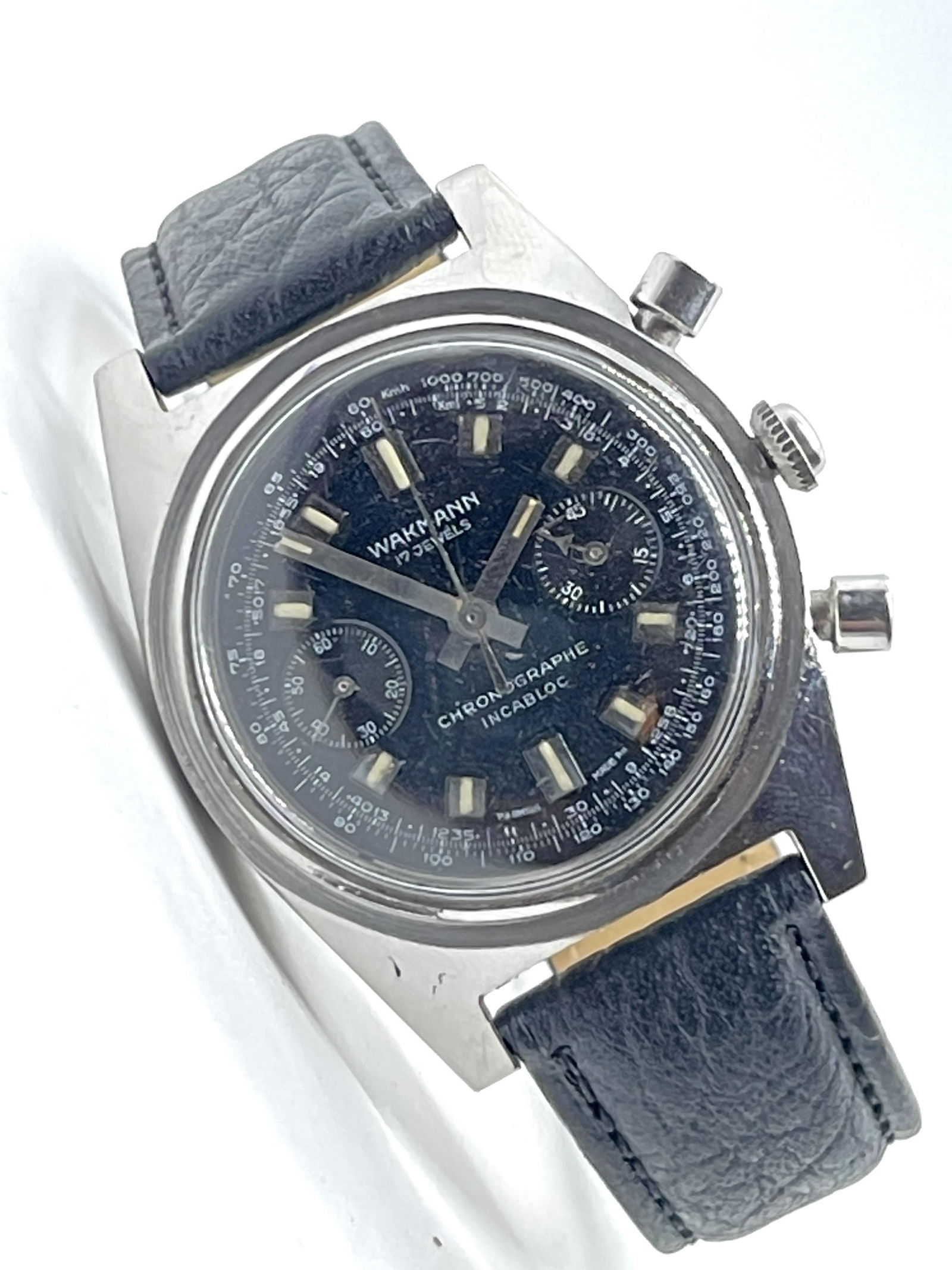 WAKMANN CHRONOGRAPHIE 17J MENS WRISTWATCH (1 of 5)