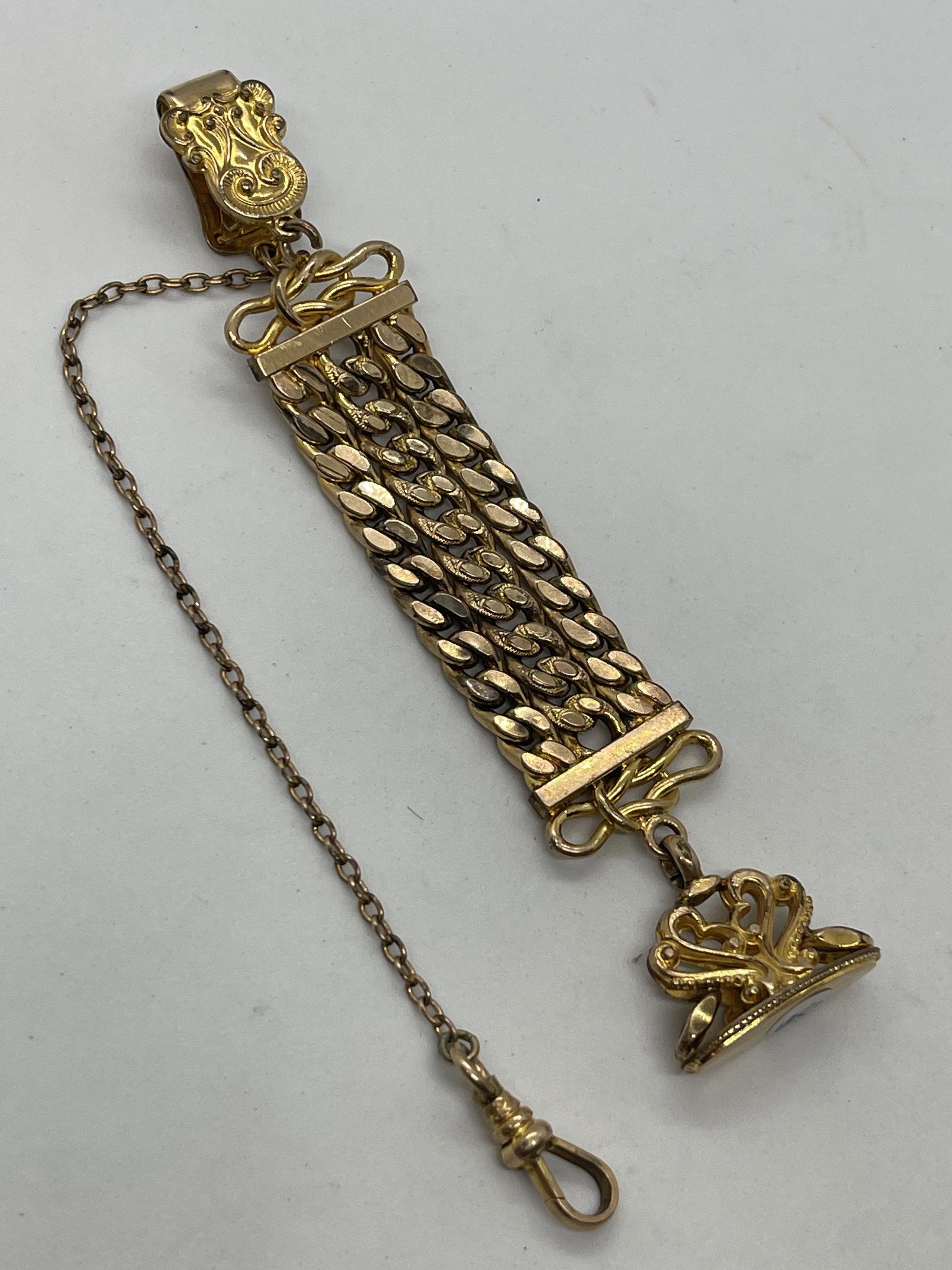 ANTIQUE VICTORIAN GOLD FILLED WATCH CHAIN FOB (1 of 3)